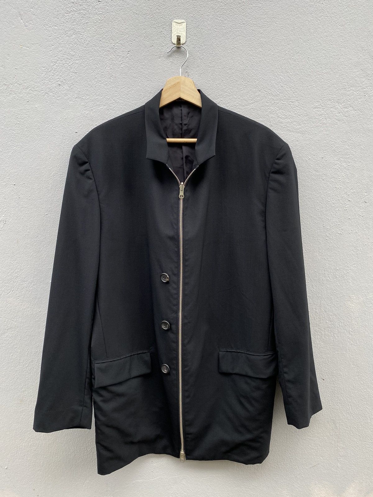 Yohji Yamamoto Yohji Yamamoto LQ Ys For Men Zipper Blazer 2way Rare Design Size 42R - 6 Thumbnail