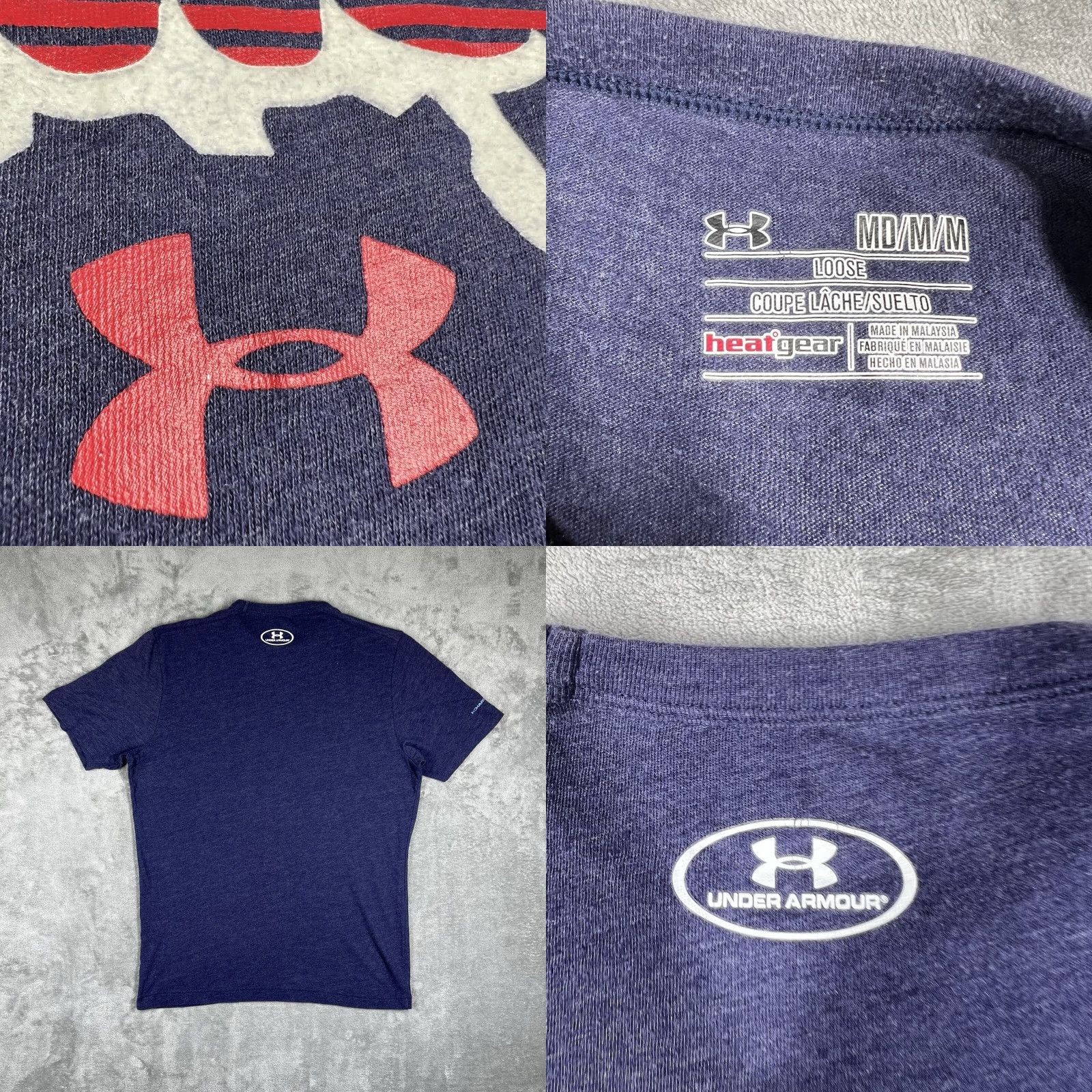 Under Armour Under Armour The States Graphic T-Shirt Men’s Medium Navy Blue Loose HeatGear T-Shirt Short Sleeve Crew Neck Buttonless? Size US M / EU 48-50 / 2 - 8 Thumbnail