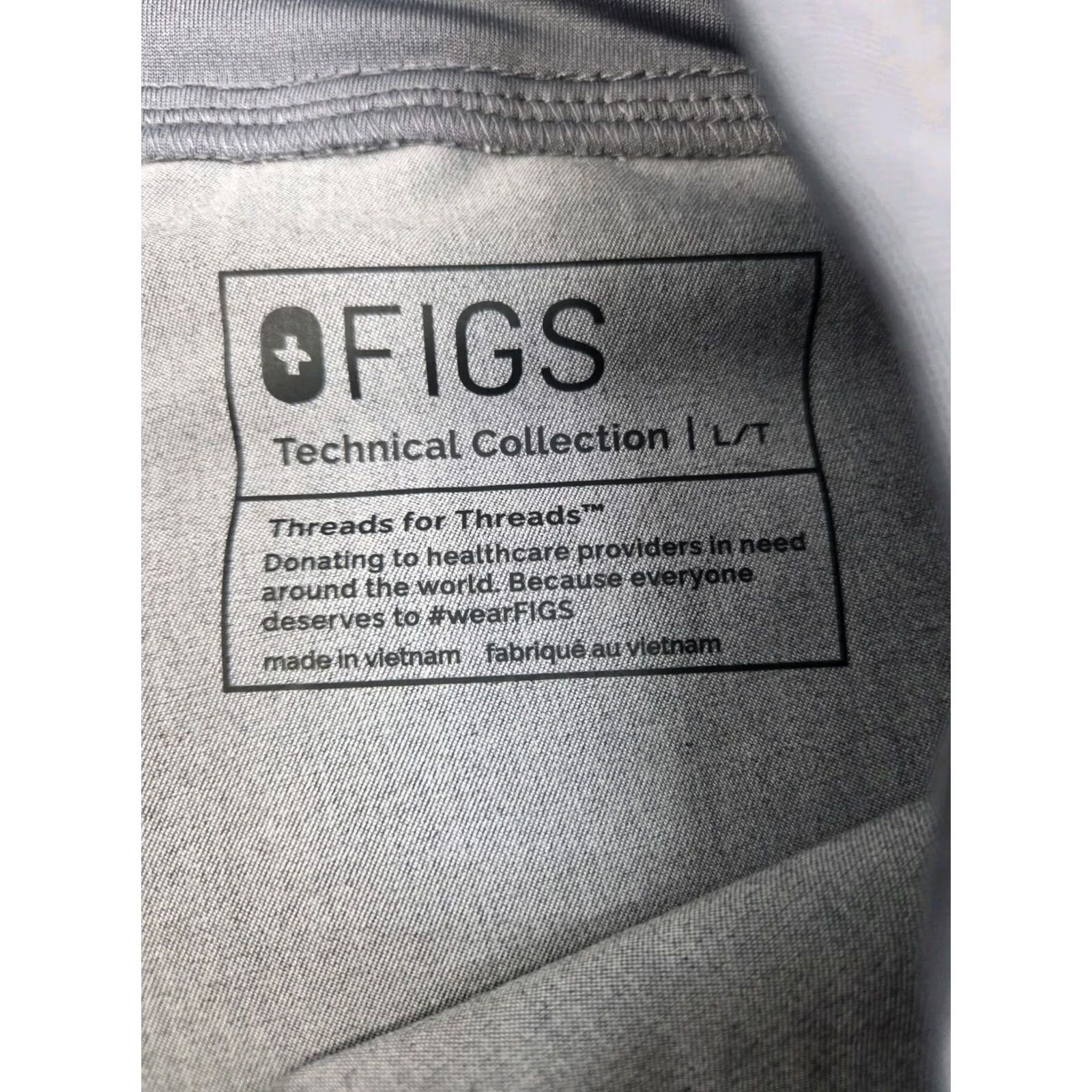 Vintage FIGS Womens High Waisted Zamora Gray Scrub Pants L/T Size Large/Tall Size 36" / US 14 / IT 50 - 4 Thumbnail
