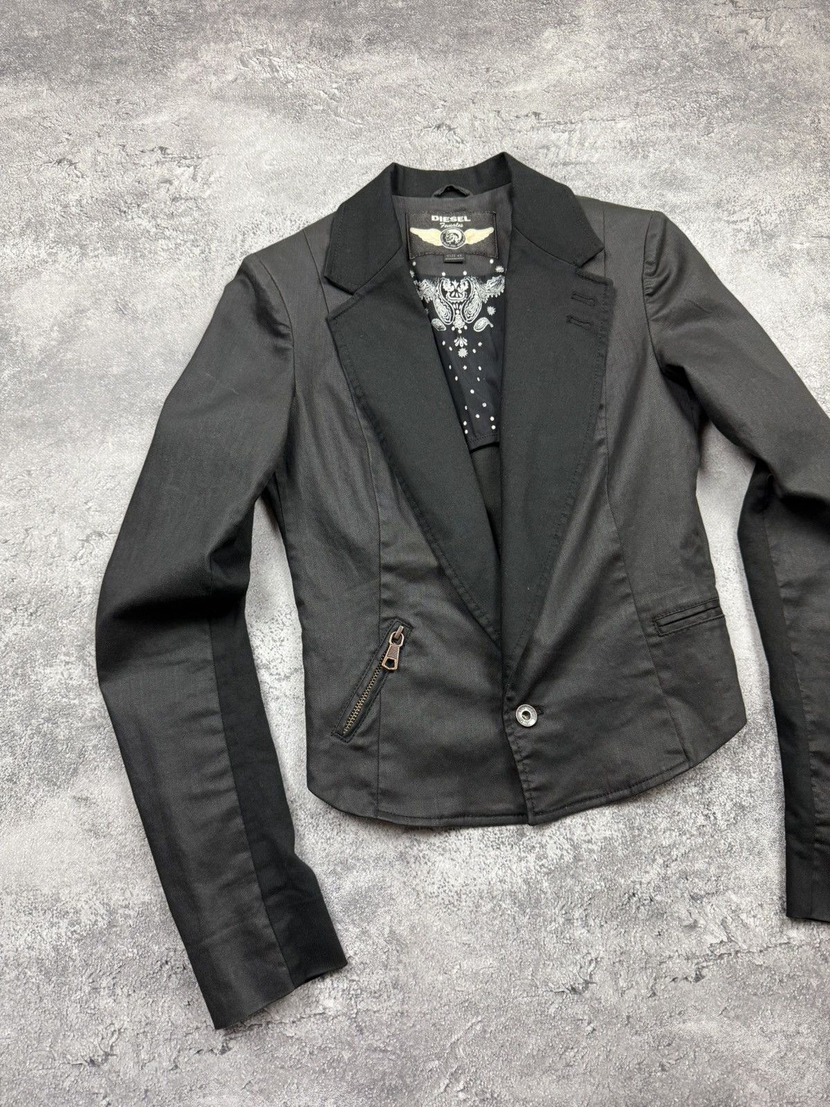 Diesel Vintage Diesel Y2K Biker Jacket Avant Garde Opium Archive Size XS / US 0-2 / IT 36-38 - 6 Thumbnail