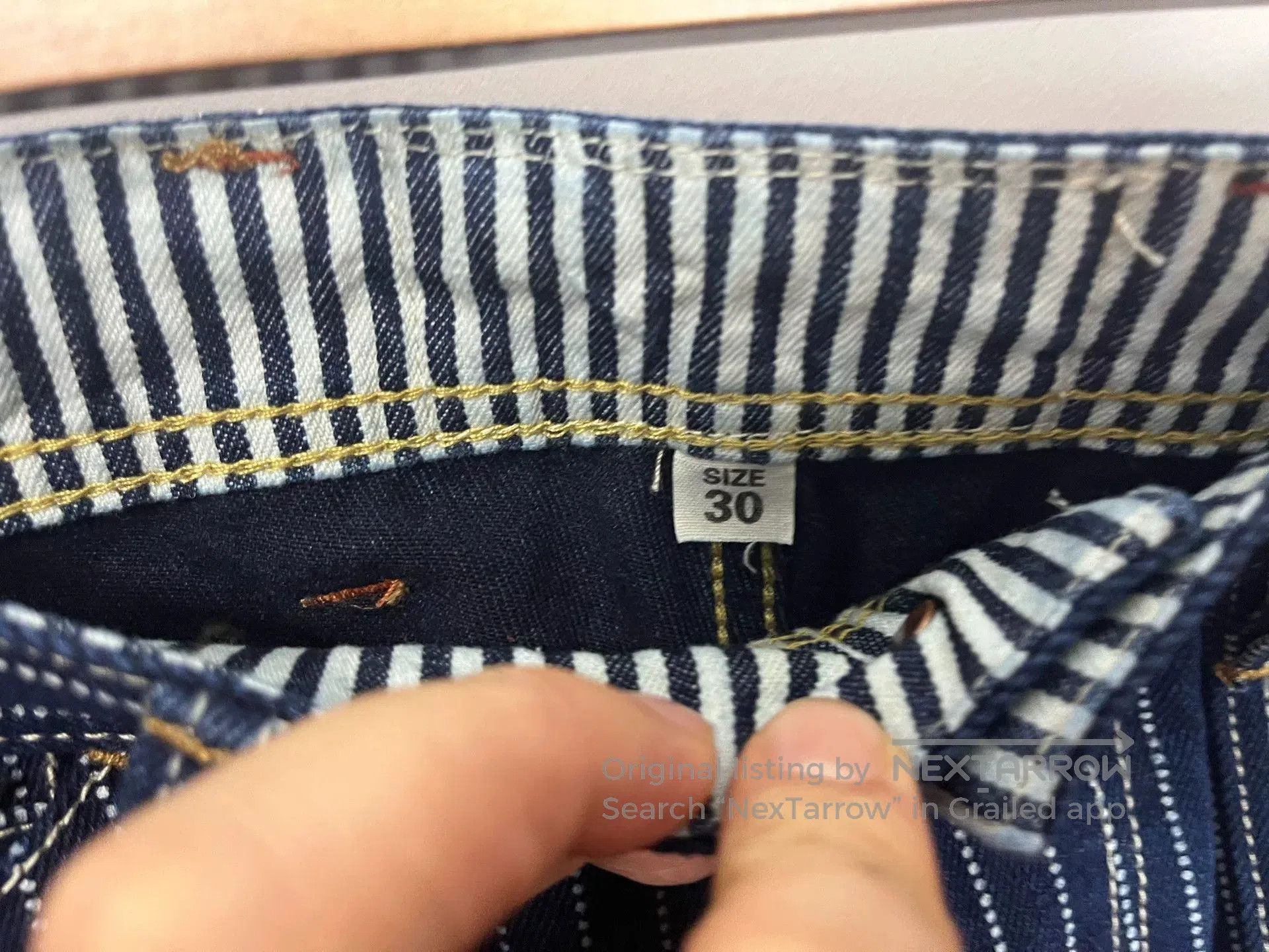 Freewheelers Freewheelers Striped Work Trousers 30*34. Size US 40 / EU 56 - 4 Thumbnail