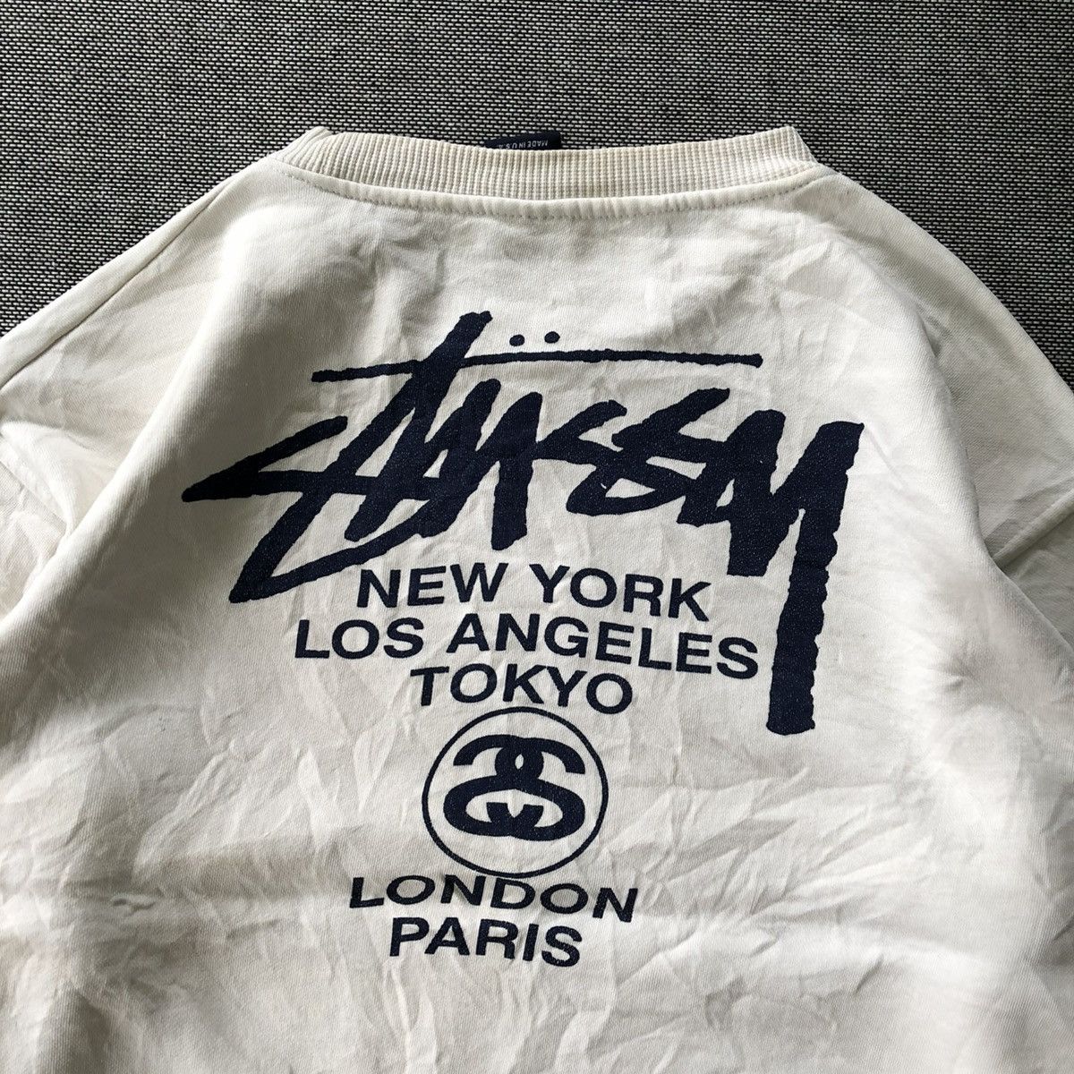 Stussy STUSSY World Tour Backprint Crewneck Sweatshirt Size US L / EU 52-54 / 3 - 4 Thumbnail