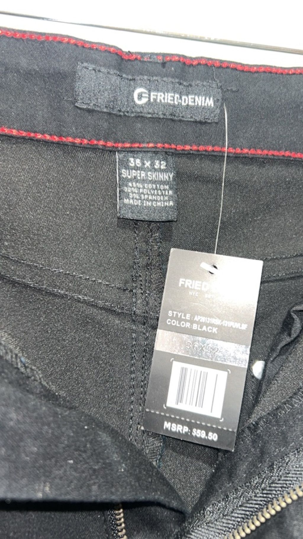 Other Men's FRIED-DENIM Black Super Skinny Jeans Waist 36 Size US 36 / EU 52 - 6 Thumbnail