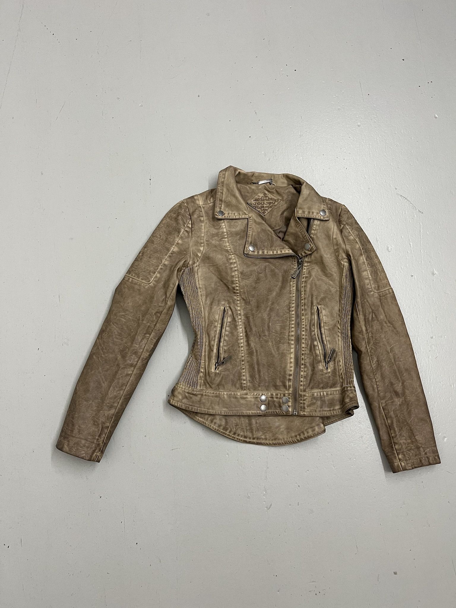 Vintage 2000s Leather Moto Jacket Size XS