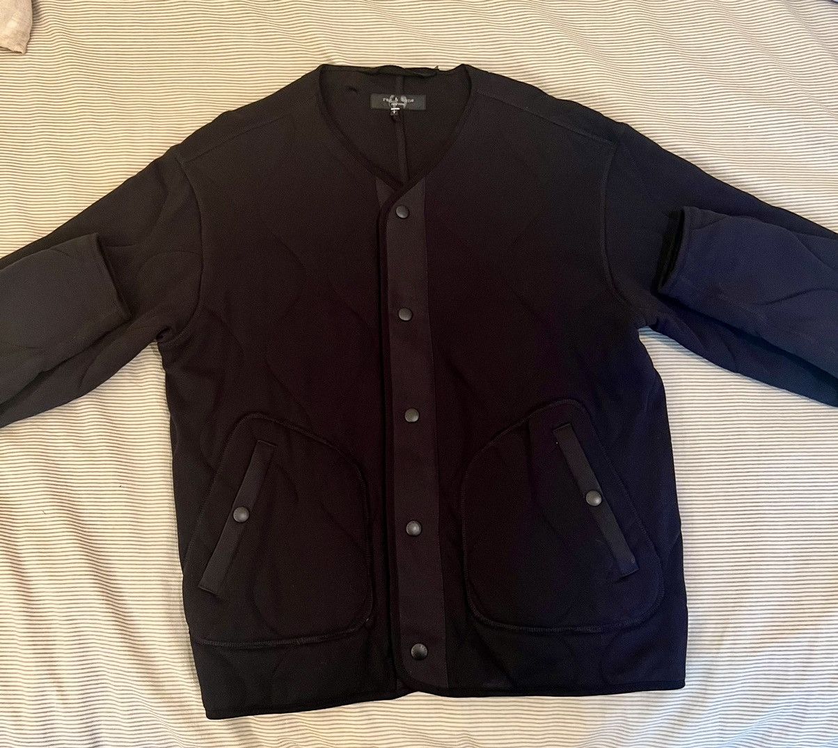 image of Rag Bone City Quilted Cotton Liner Jacket in Black, Men's (Size Large)