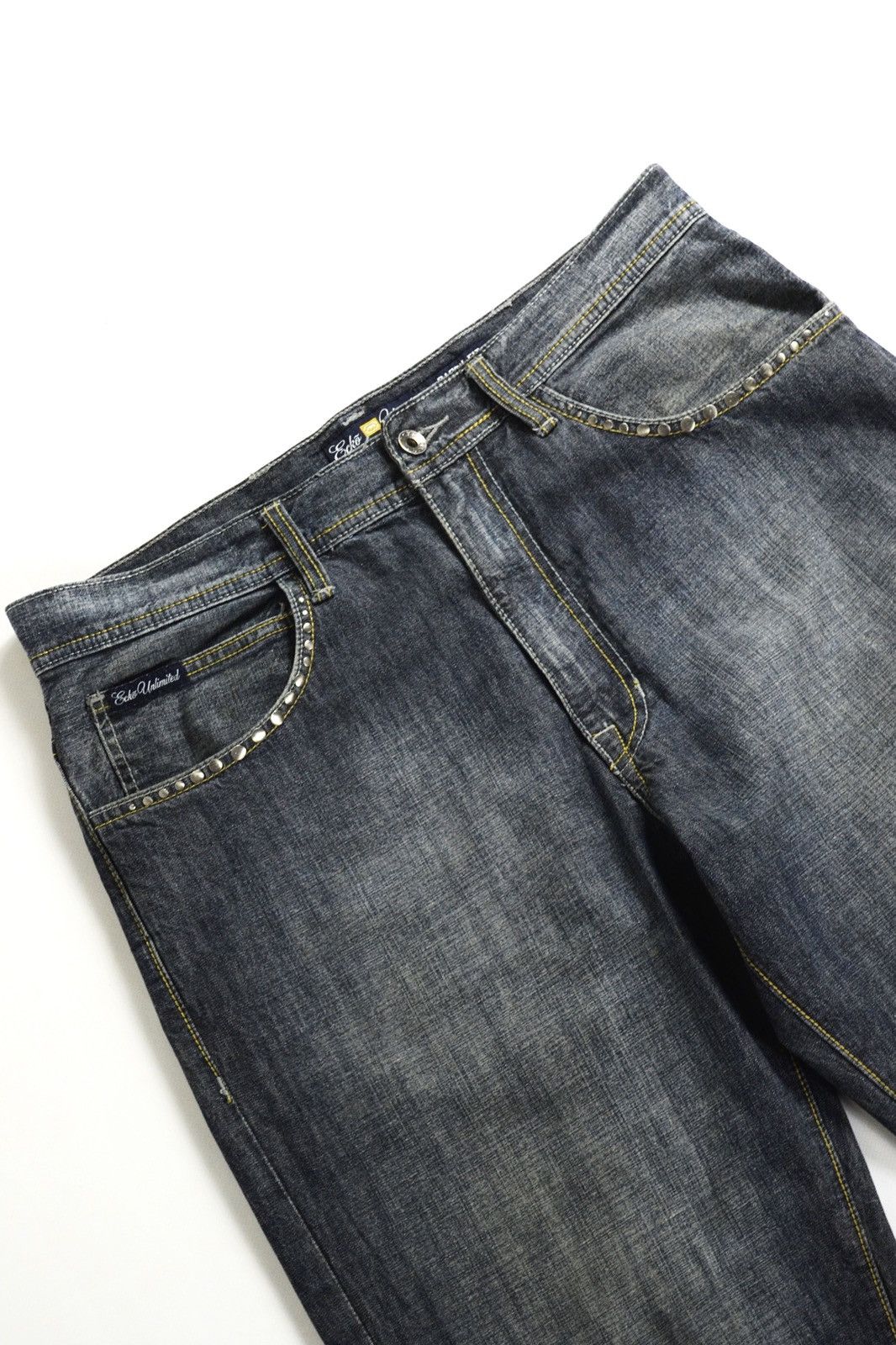 Ecko Unltd. Y2k Ecko UNLTD Baggy Fit Metal Big Logo Denim Jeans Size US 34 / EU 50 - 10 Thumbnail
