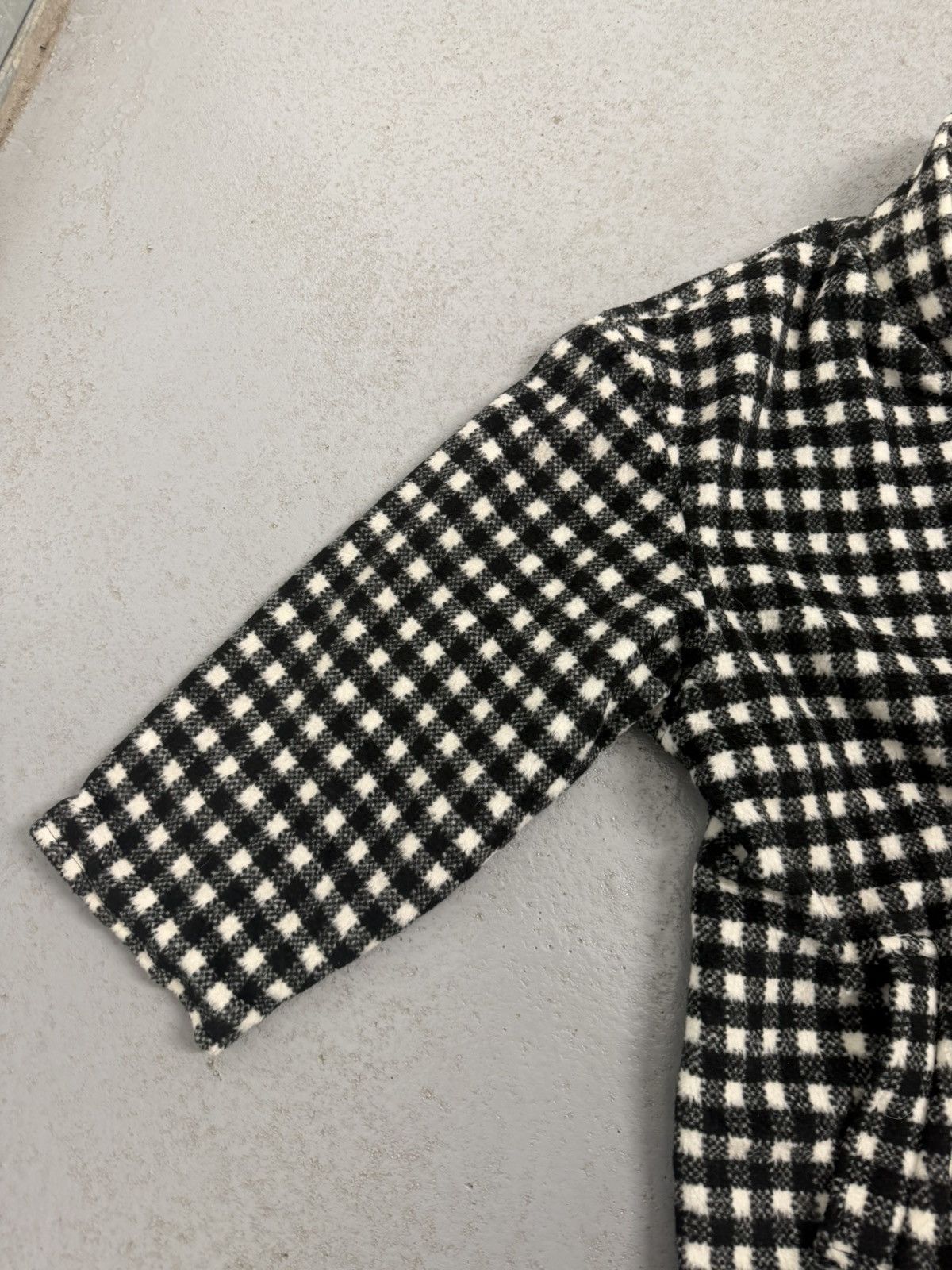 Vintage True Vintage 50s Benson Checkered Wool/ Cashmere Swing Coat Size XL / US 12-14 / IT 48-50 - 6 Thumbnail