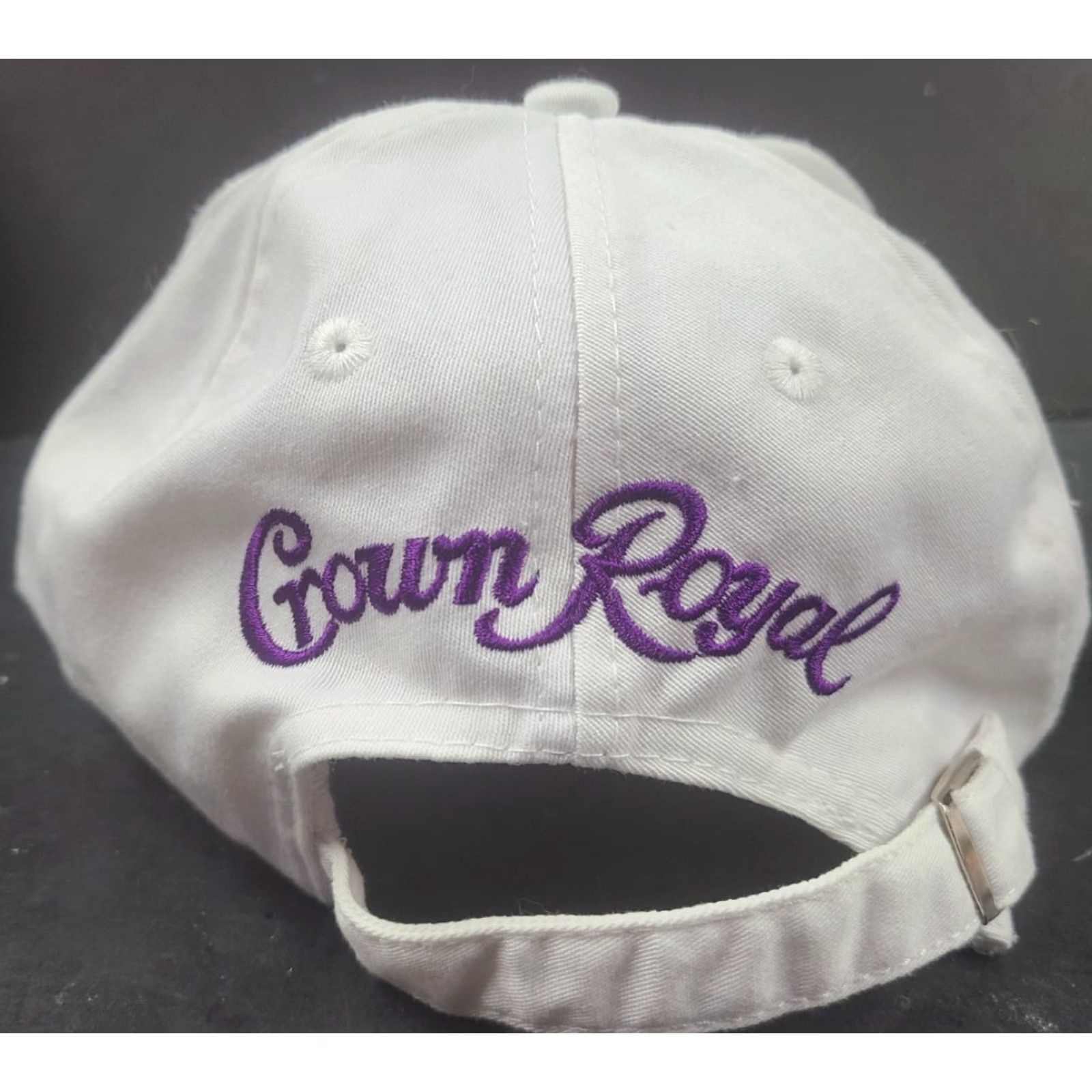 Vintage VINTAGE Crown Royal Alcohol Promo Strapback Hat White Crown Embroidered Crown Mens Adjustable 90s USA Casual Hat Size ONE SIZE - 5 Thumbnail