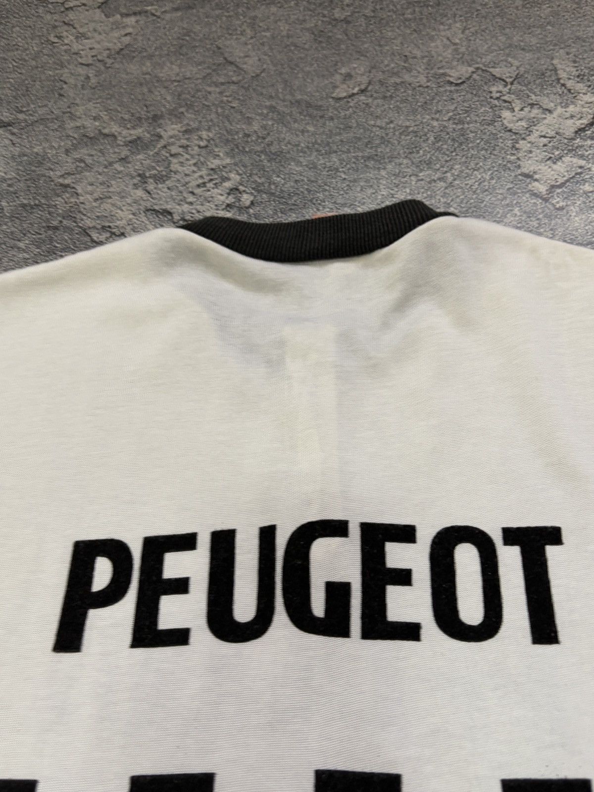 Vintage VTG 70s 80s Peugeot Sport Cycling Jersey Checkerboard L Size US L / EU 52-54 / 3 - 9 Thumbnail