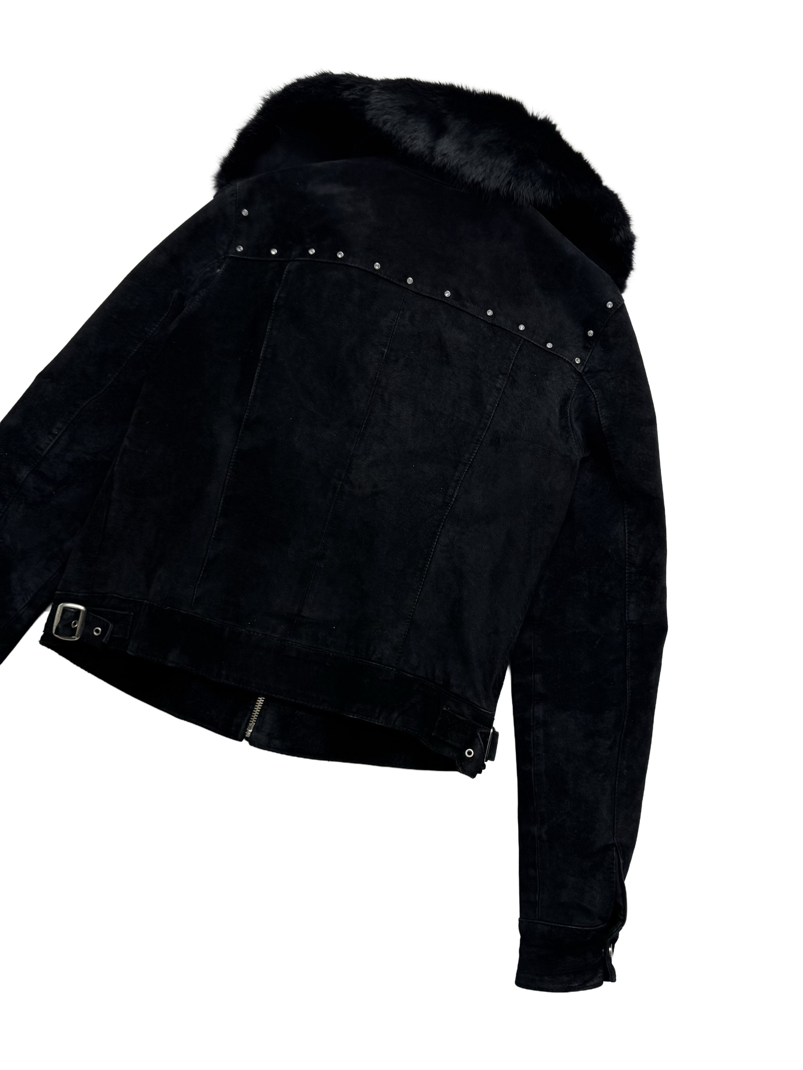 Vintage Vintage Cropped Leather Jacket With Real Fur Details Size M / US 6-8 / IT 42-44 - 15 Thumbnail