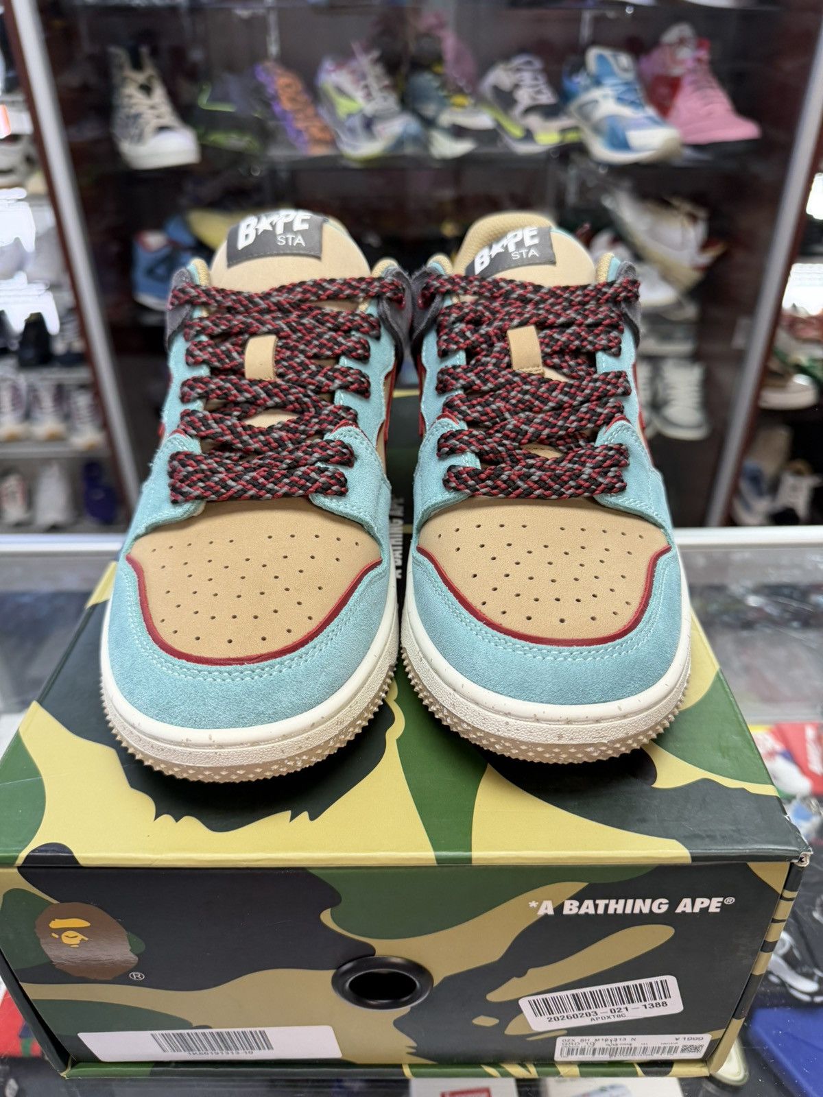 Bape Bape Skateskas (Beige/teal/marroon) Size US 10 / EU 43 - 3 Thumbnail