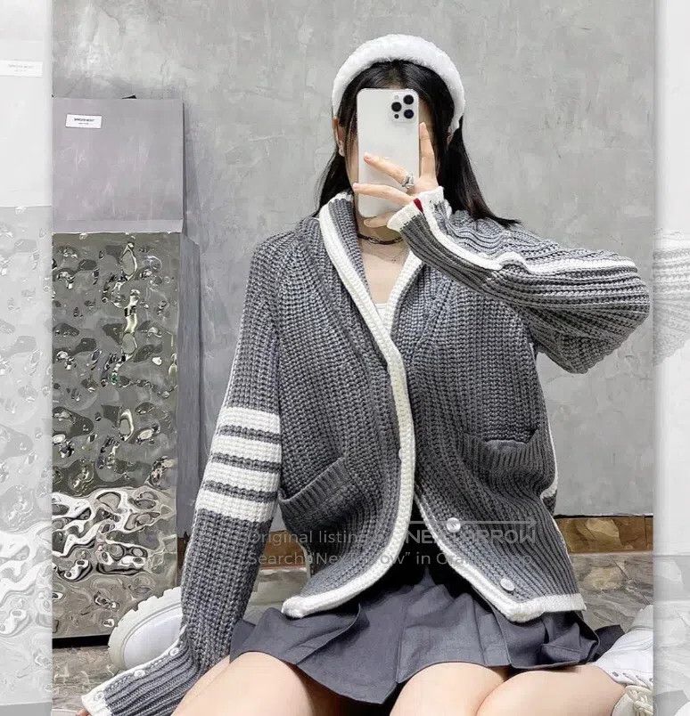 Thom Browne Thom Browne Knitted cardigan jacket Size US XS / EU 42 / 0 - 8 Thumbnail