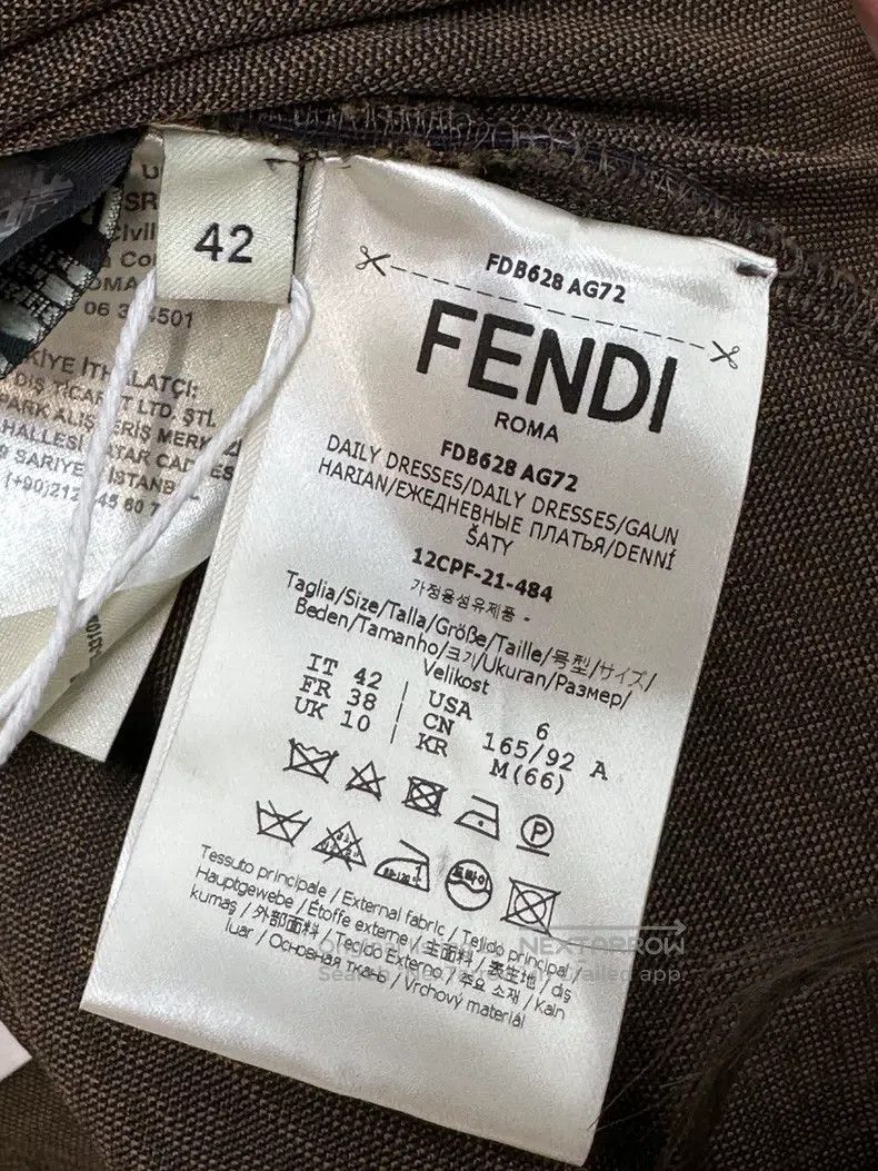 Fendi Fendi Brown full print twisted double F old flower long sl Size S / US 4 / IT 40 - 4 Thumbnail