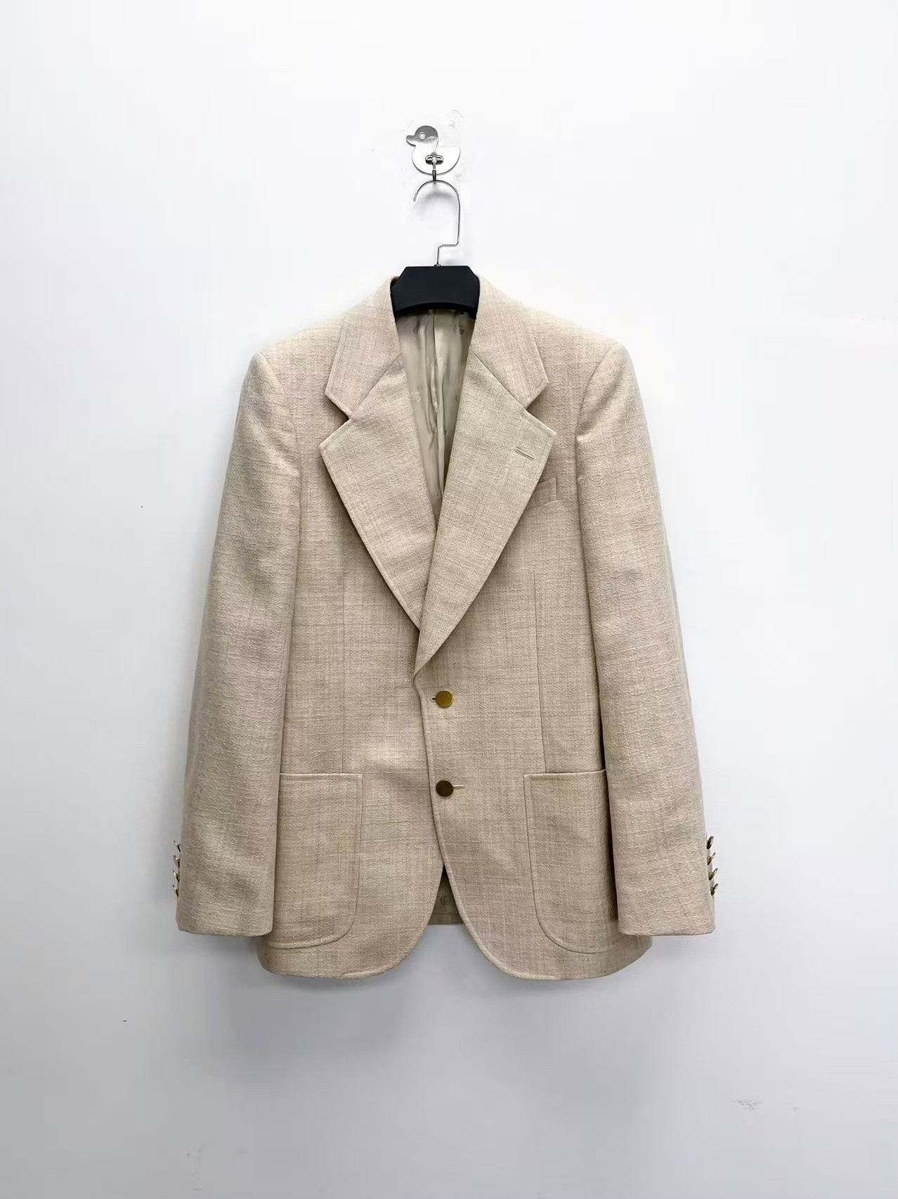 Gucci Gucci FW22 Beige Silk-Lined Blazer Size US S / EU 44-46 / 1 - 1 Thumbnail