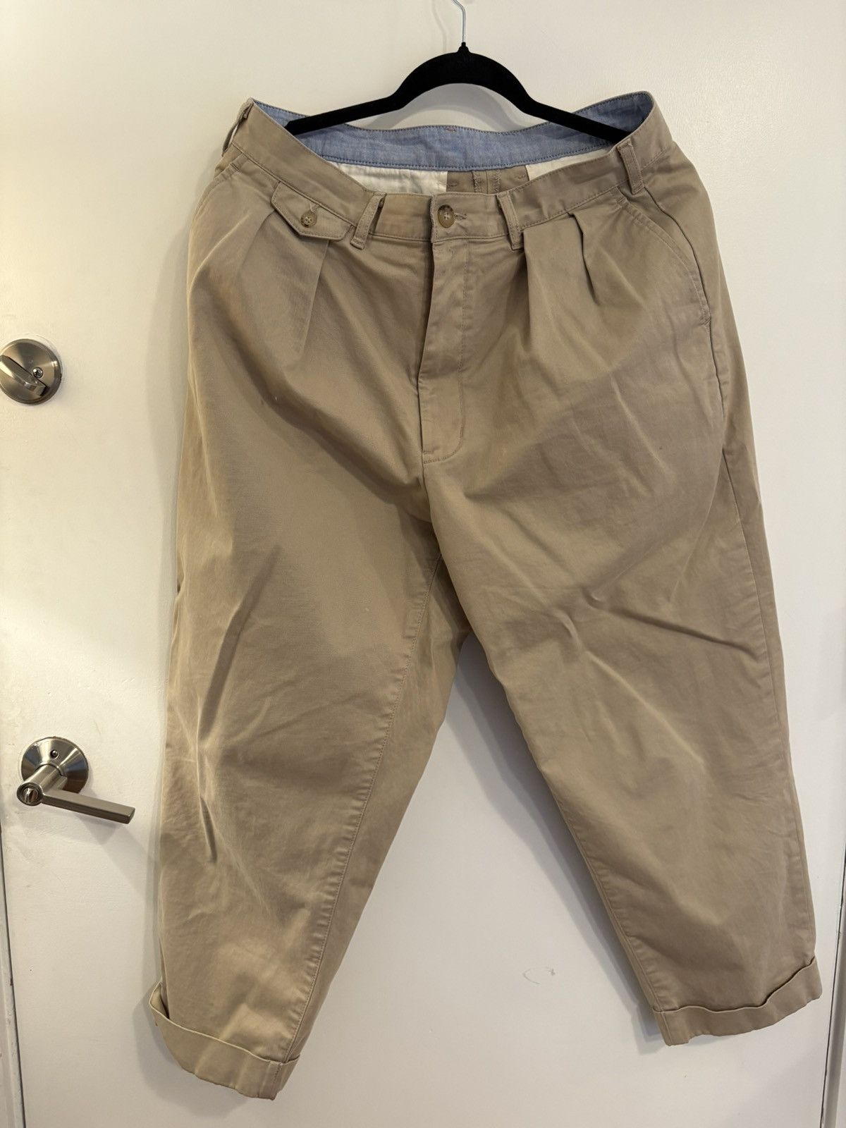 Beams Japan Beams Japan Baggy Cropped Khakis Size Large Size US 33 - 1 Thumbnail
