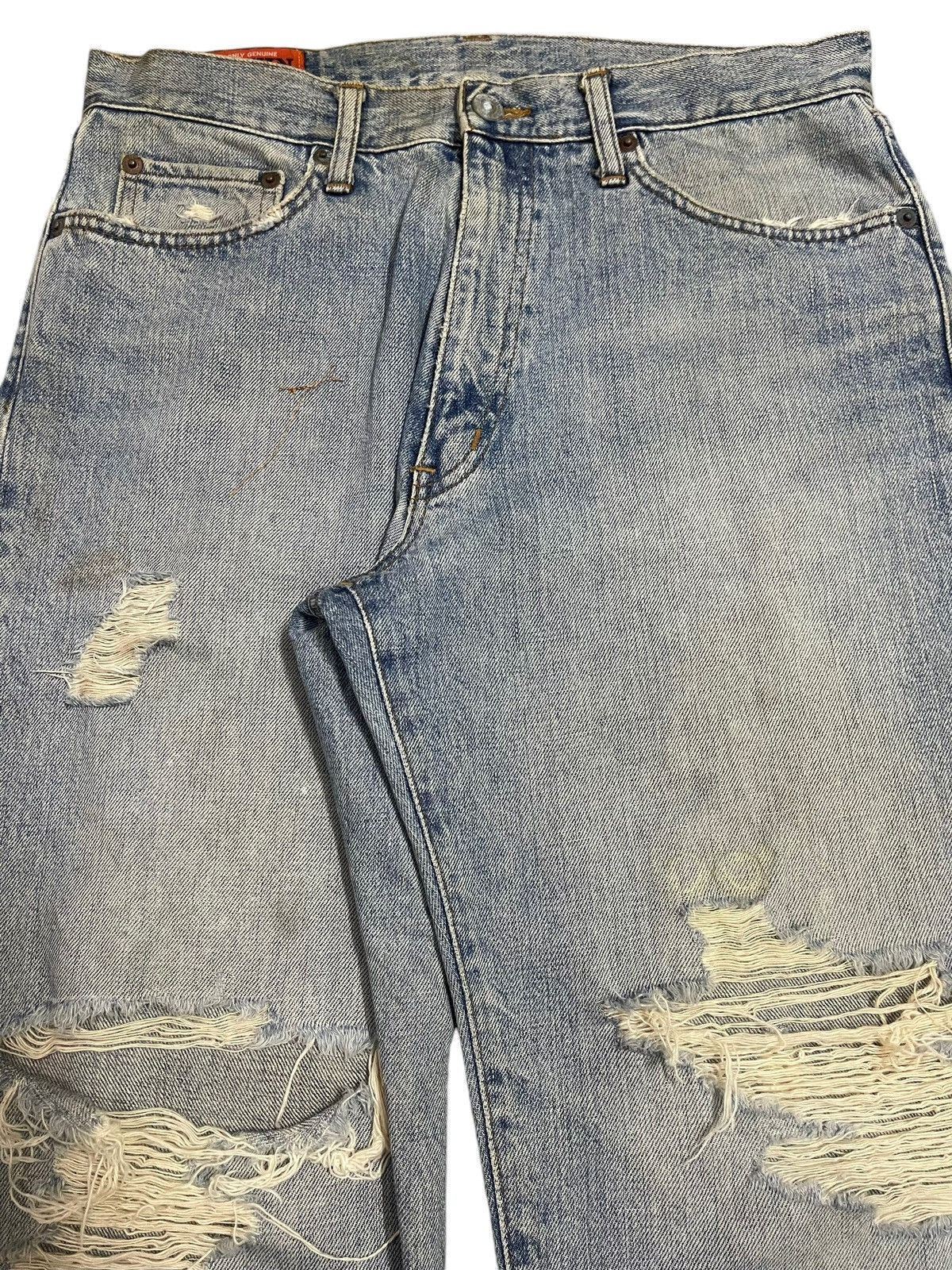 Edwin Vintage 90s Edwin Blue Faded Wash Distressed Baggy Jeans Size US 32 / EU 48 - 4 Thumbnail