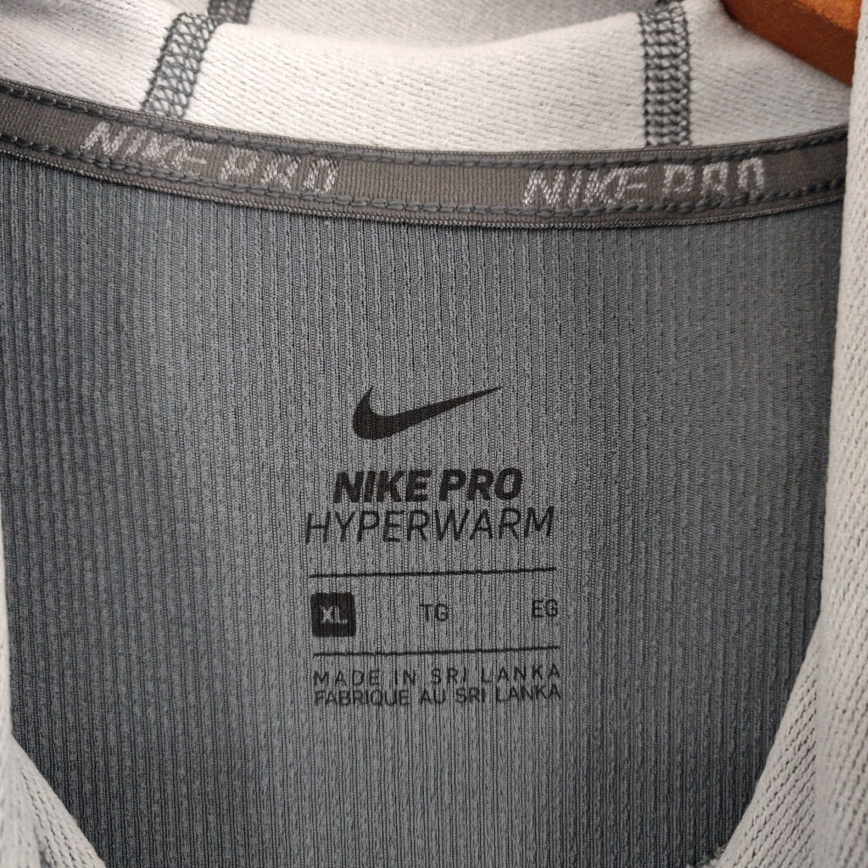 Nike Nike Pro Hoodie Womens XL Gray Hyper Warm Training Running Trail Outdoor Size XL / US 12-14 / IT 48-50 - 7 Thumbnail