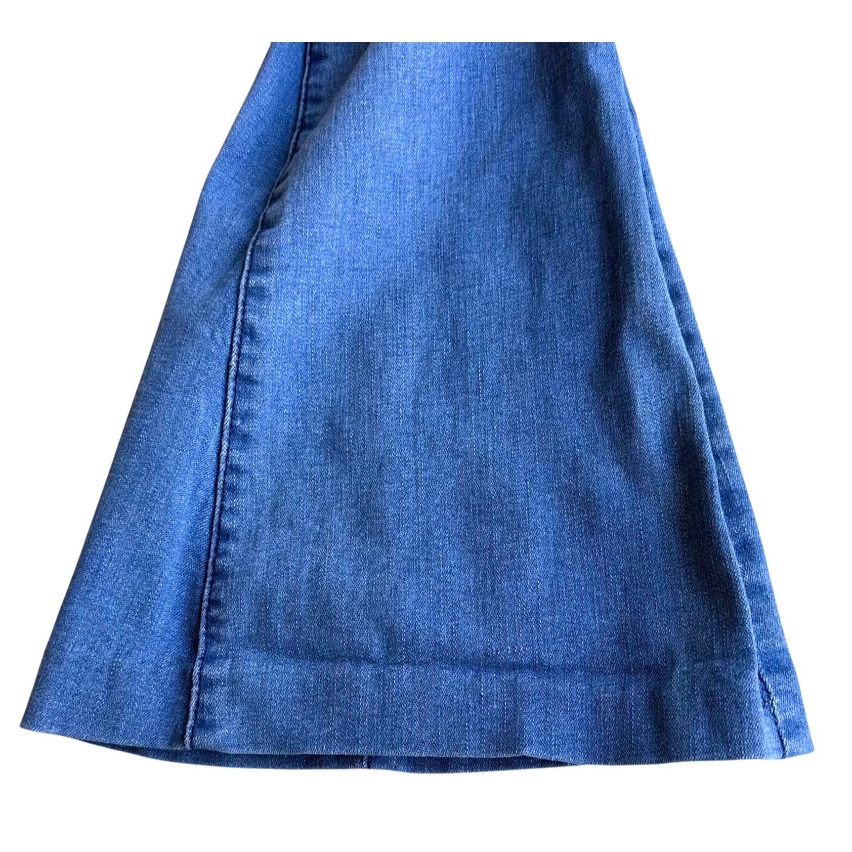 Designer Three Bird Nest Jeans Girls XL Denim Bell bottoms High Wais Size 26" / US 2 / IT 38 - 9 Thumbnail
