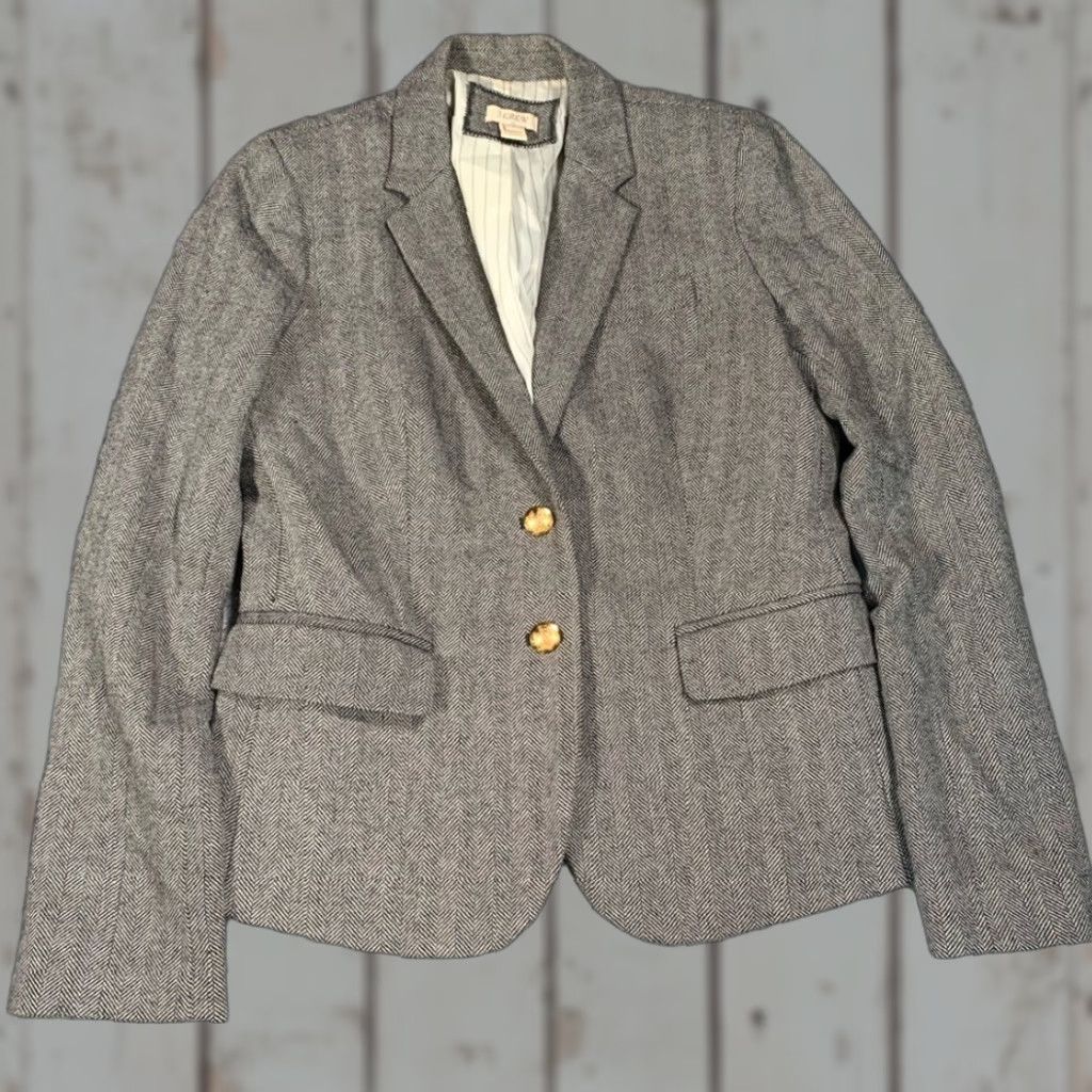 J.Crew J. Crew Wool Blazer 4 Womens Multicolor Wool Basic Jacket Size 4 Regular Size S / US 4 / IT 40 - 1 Thumbnail