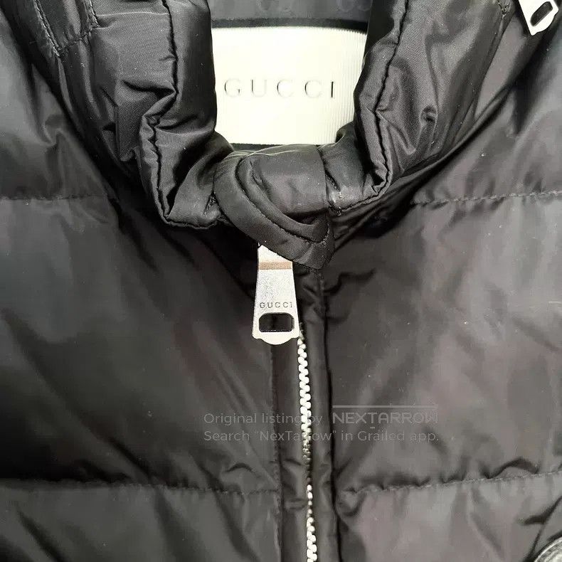Gucci Gucci Black down vest full of printed logo Size S / US 4 / IT 40 - 5 Thumbnail