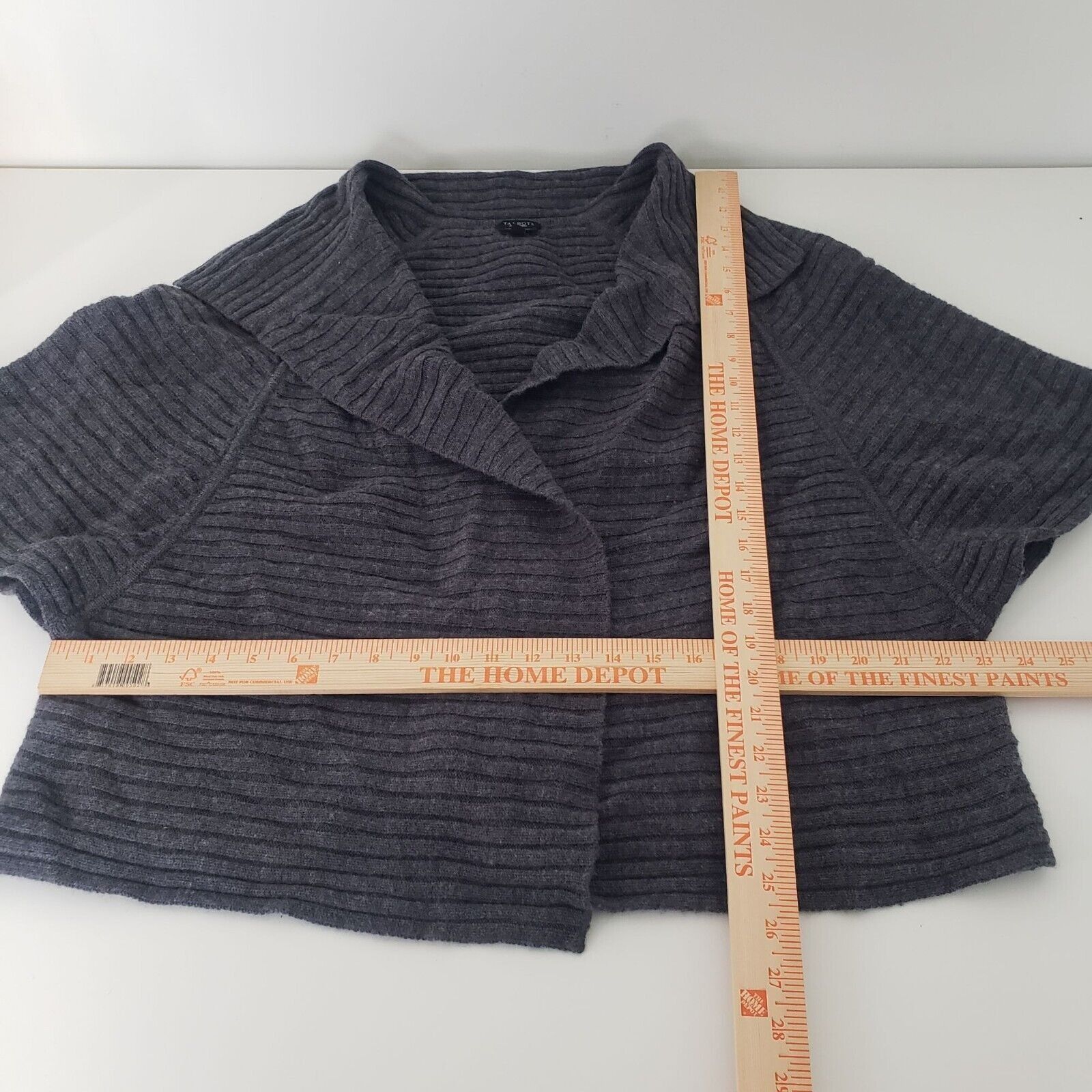 Talbots Talbots Ribbed Cardigan Womens Size XL Gray 100% Merino Wool Size XL / US 12-14 / IT 48-50 - 9 Thumbnail