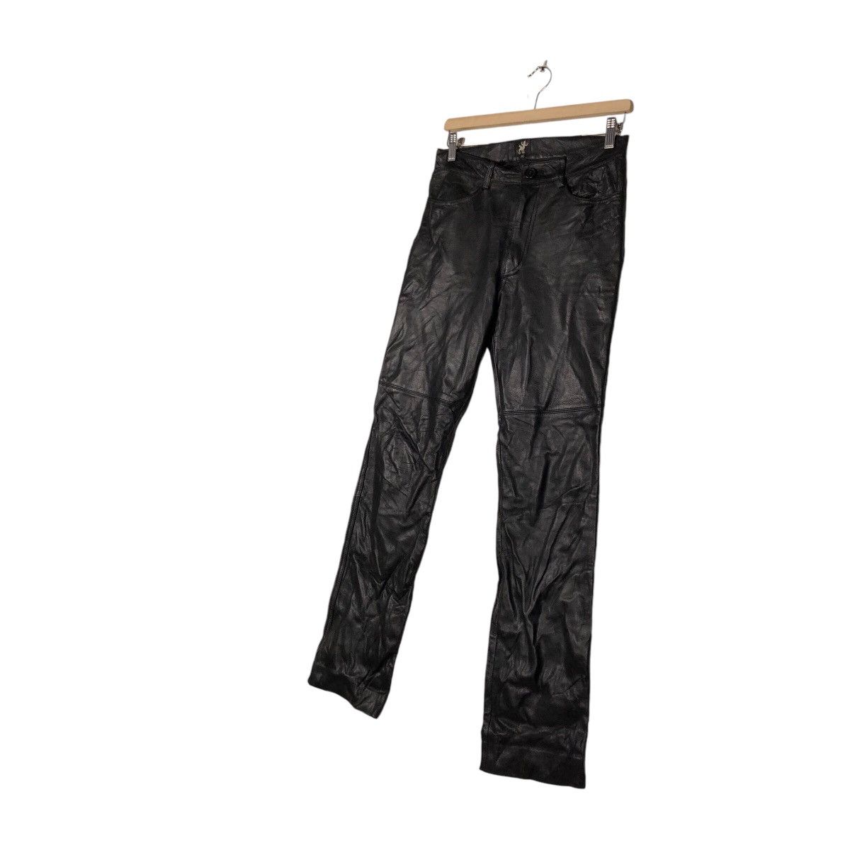 Genuine Leather 📌Vintage Genuine Leather Pants Biker Agnes B. Size US 30 / EU 46 - 2 Thumbnail