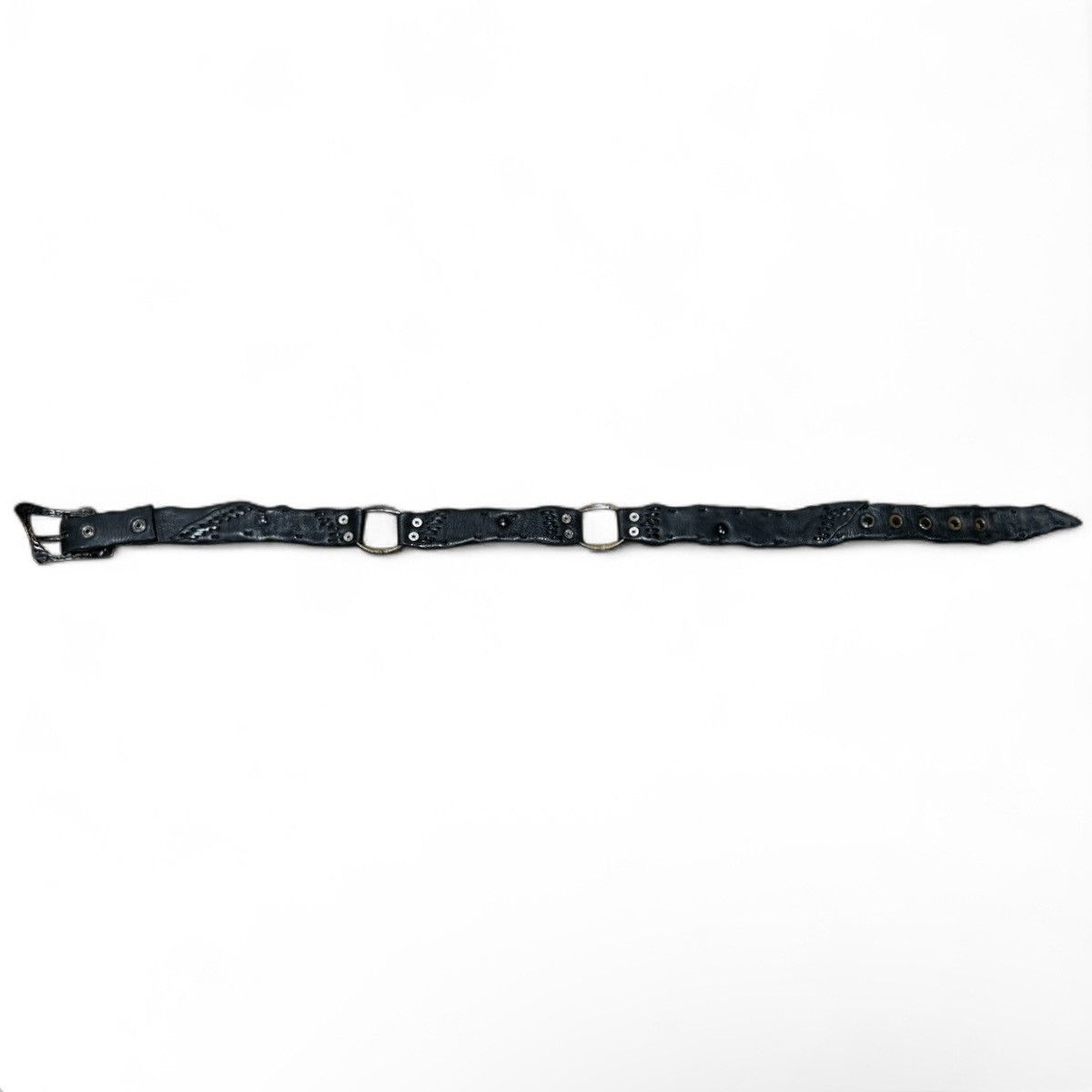 14th Addiction 14th Addiction Leather Stud Belt Size 32 - 5 Thumbnail