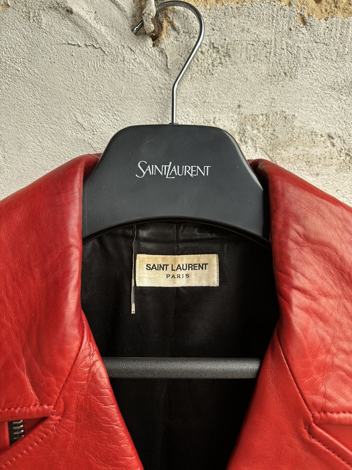 Saint Laurent Paris [50] SS14 Red L01 Lambskin leather jacket Size US M / EU 48-50 / 2 - 5 Thumbnail