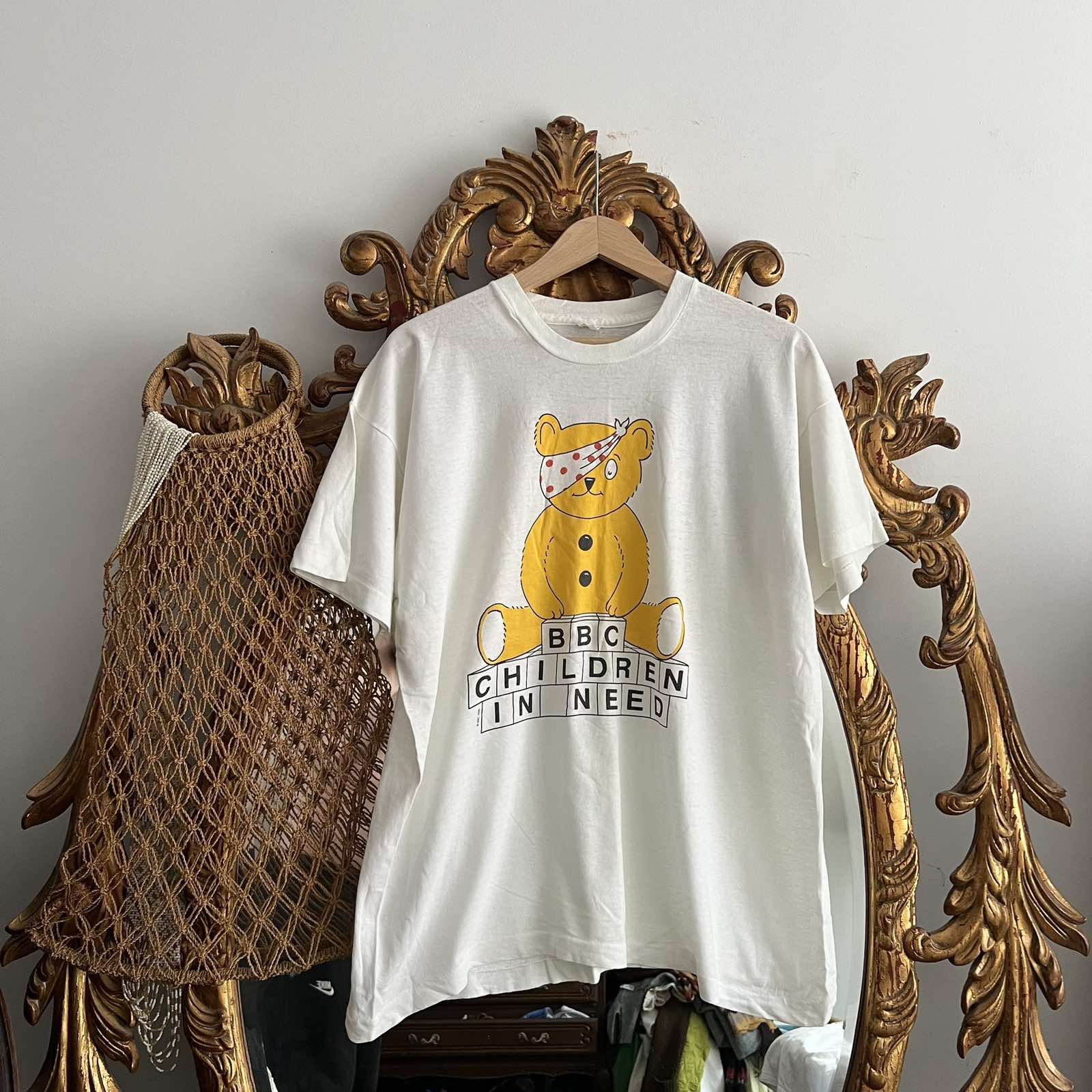 Vintage Vintage BBC 1986 Children In Need T Shirt Sz XL White Size US XL / EU 56 / 4 - 1 Thumbnail