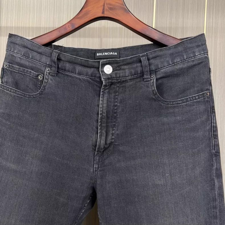 Balenciaga Balenciaga size 33 Black and Grey Washed Letter Jeans Size 32" / US 10 / IT 46 - 3 Thumbnail