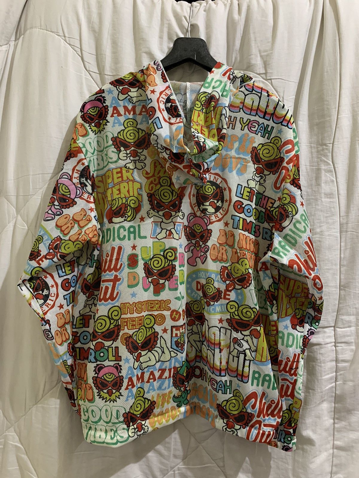 Hysteric Glamour HYSTERIC GLAMOUR ALL OVER LOGO MESH HOODIE Size US M / EU 48-50 / 2 - 7 Thumbnail