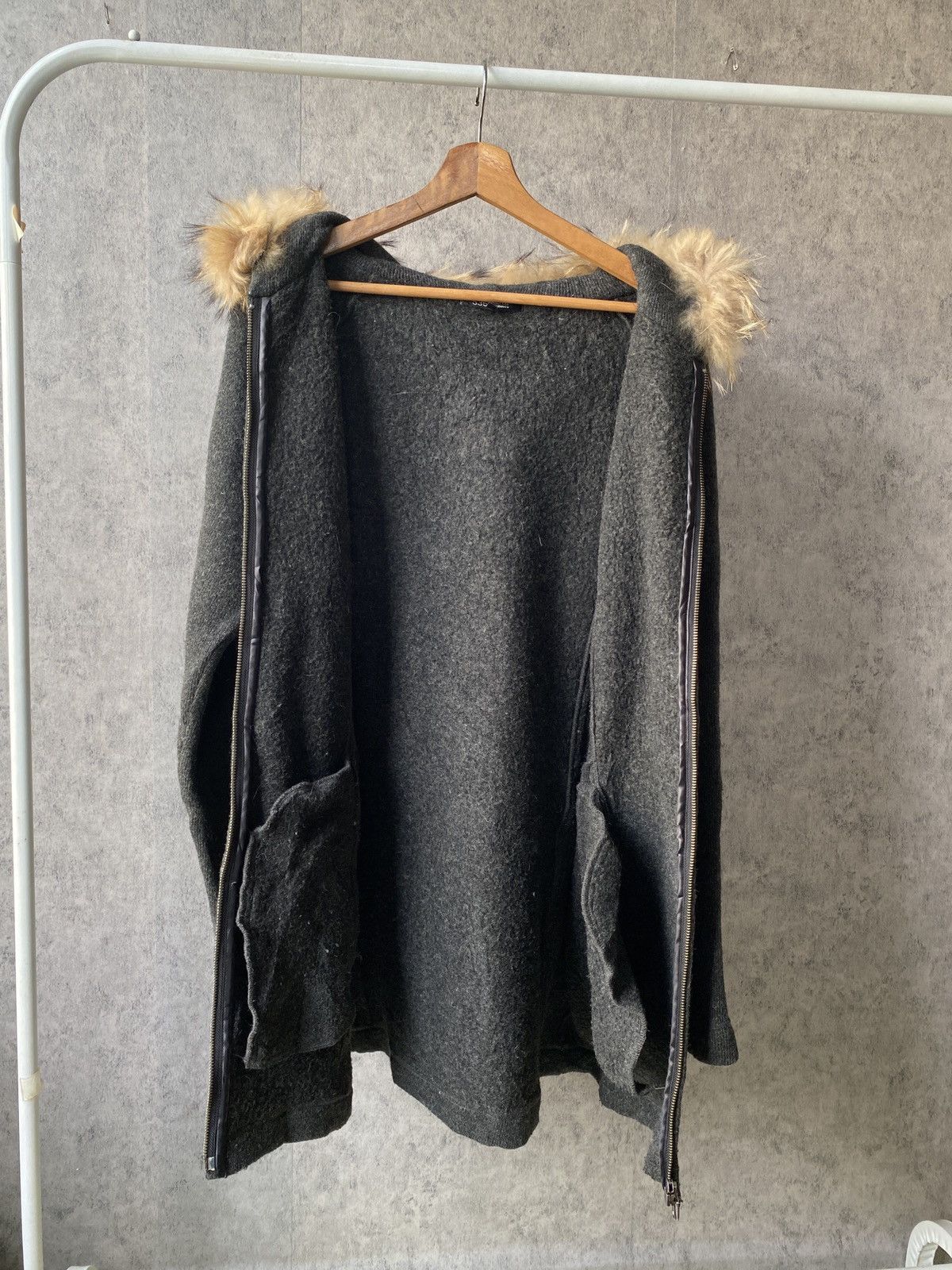 5351 POUR LES HOMMES × Japanese Brand 5351 Pour Les Hommes Japan Fur Hoodie Wool Zipper Jacket Size US M / EU 48-50 / 2 - 8 Thumbnail