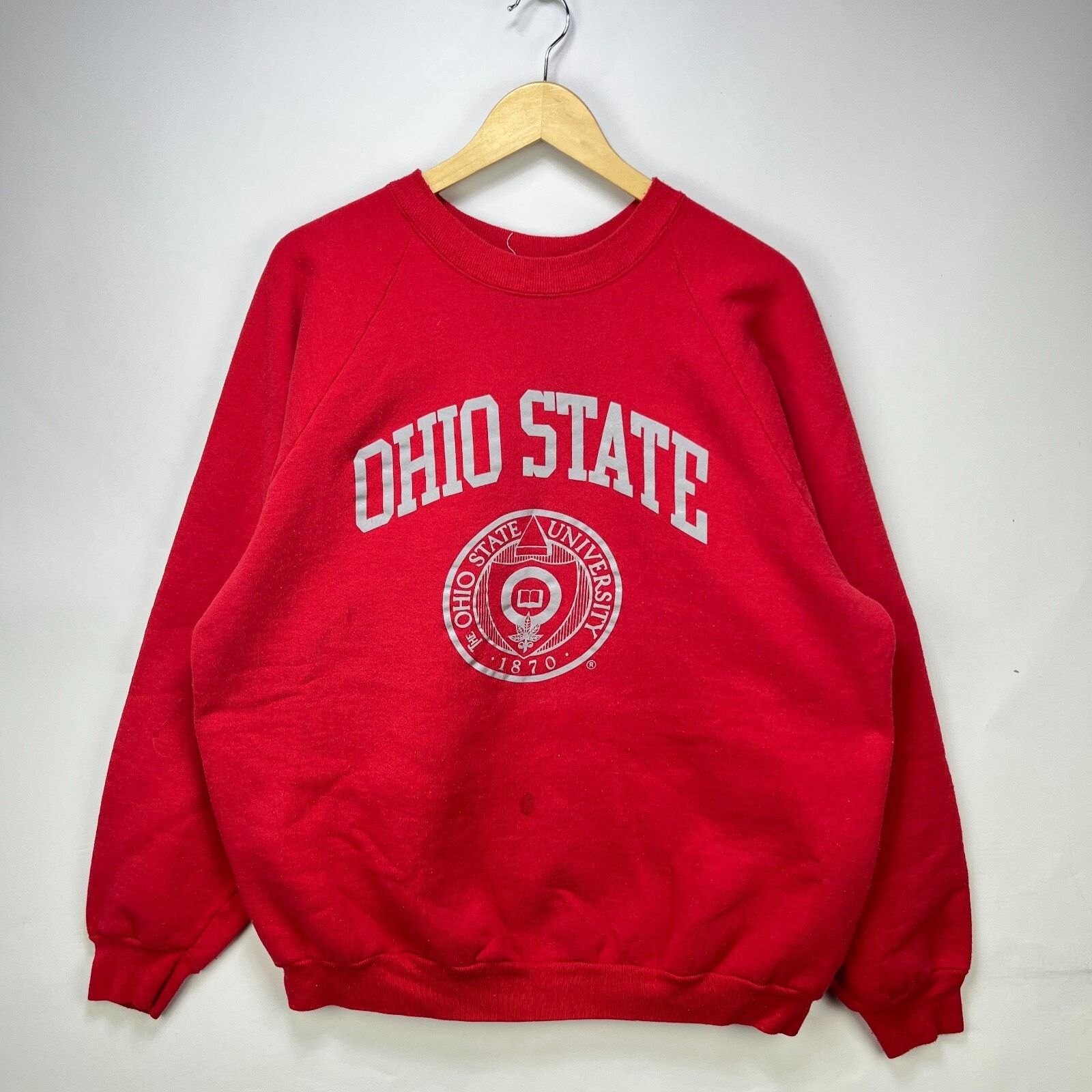Fruit Of The Loom × Vintage Vintage 80s Ohio State University Buckeyes Raglan 2XL USA Size US XXL / EU 58 / 5 - 1 Thumbnail