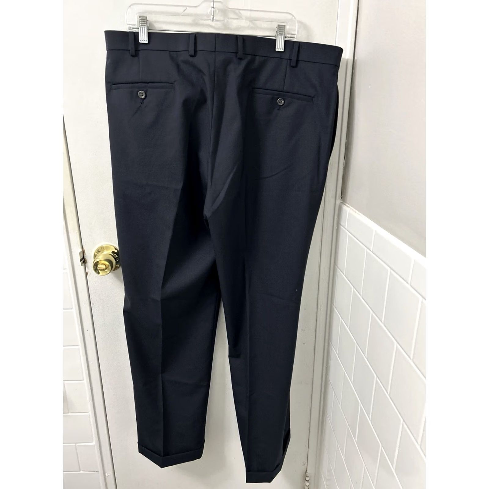 Ralph Lauren VINTAGE? No. Lauren Ralph Lauren Pants Dress Navy 40x32 Wool Pleated Classic Slashe... Size US 40 / EU 56 - 7 Thumbnail