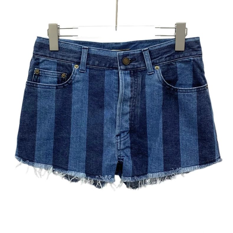 Saint Laurent Paris Dark blue striped cotton casual denim
