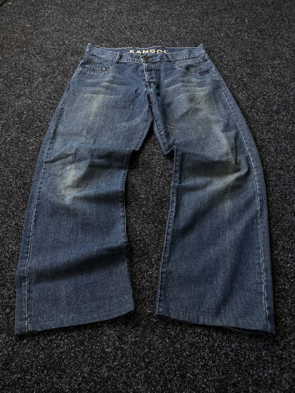 Kangol × Vintage Vintage Kangol baggy Y2K Denim Pants Size US 36 / EU 52 - 1 Thumbnail