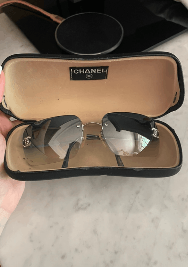 Chanel CHANEL Sunglasses 4017-D Rimless Rhinestone Size ONE SIZE - 7 Thumbnail