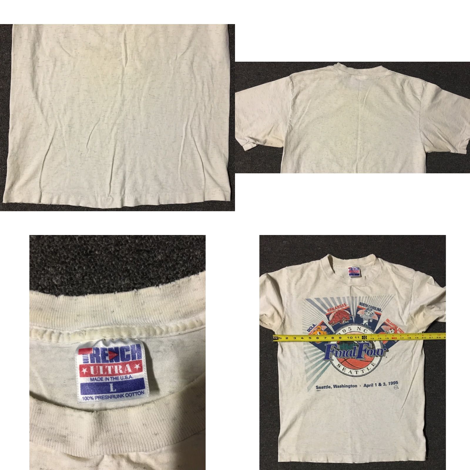 Vintage VINTAGE 90s Final Four College Basketball Faded Distress Shirt M UCLA Arkansas Track Size US M / EU 48-50 / 2 - 8 Thumbnail