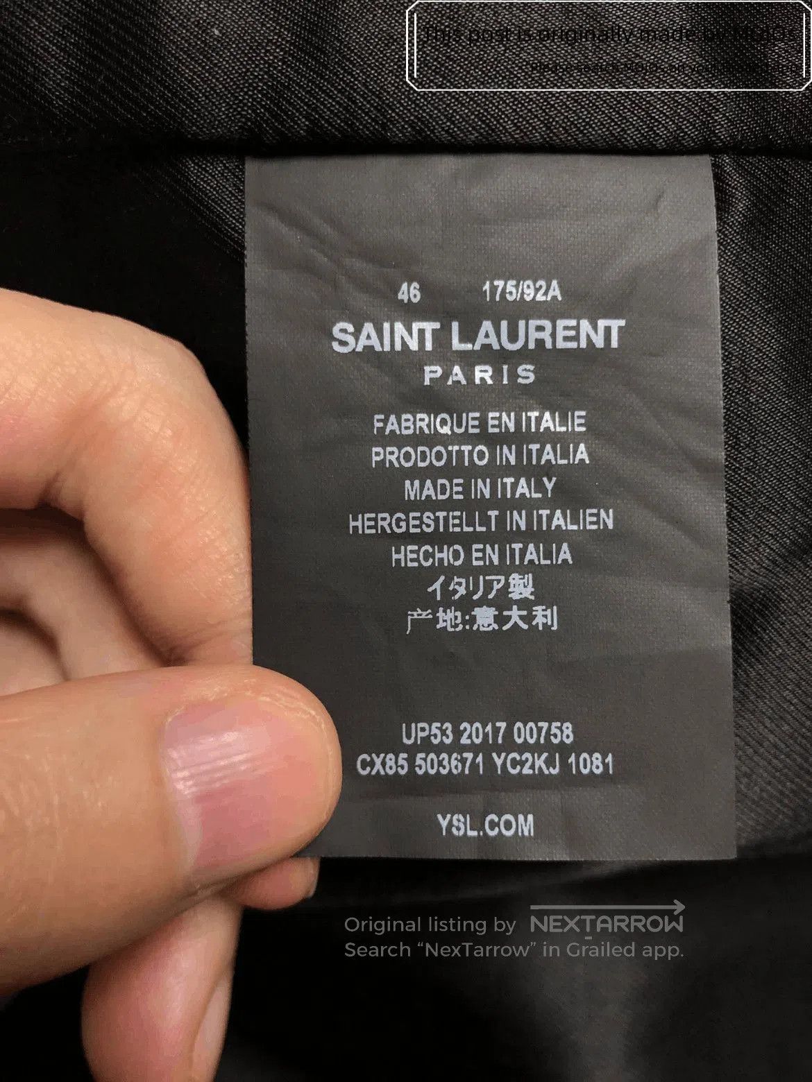 Saint Laurent Paris Sz 46 Saint Laurent Paris Heaven Stitches Leather Coat. Size US S / EU 44-46 / 1 - 7 Thumbnail