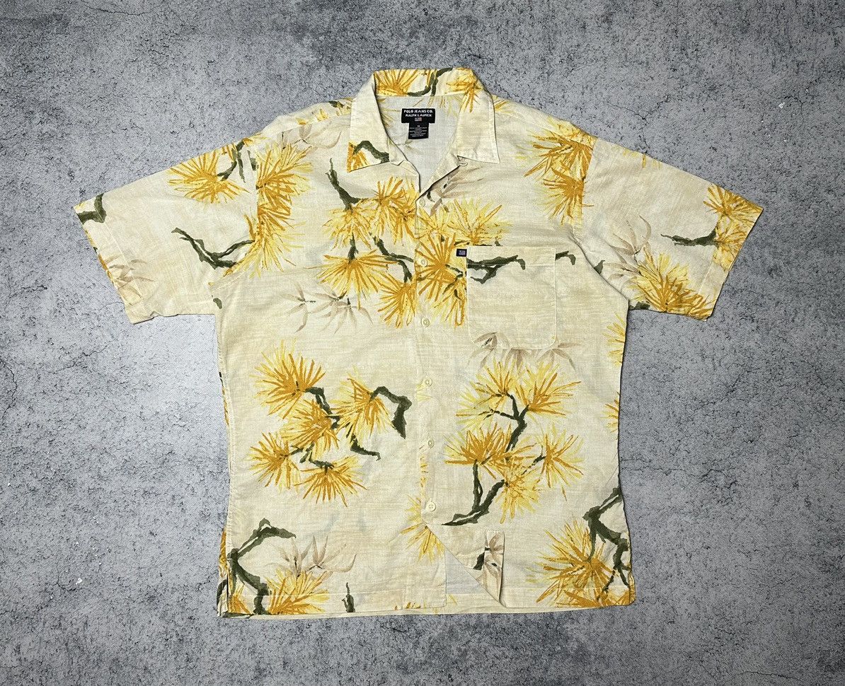 Polo Ralph Lauren Vintage Polo Jeans Co Ralph Lauren Pine Trees Hawaiian Shirt Size US M / EU 48-50 / 2 - 4 Thumbnail