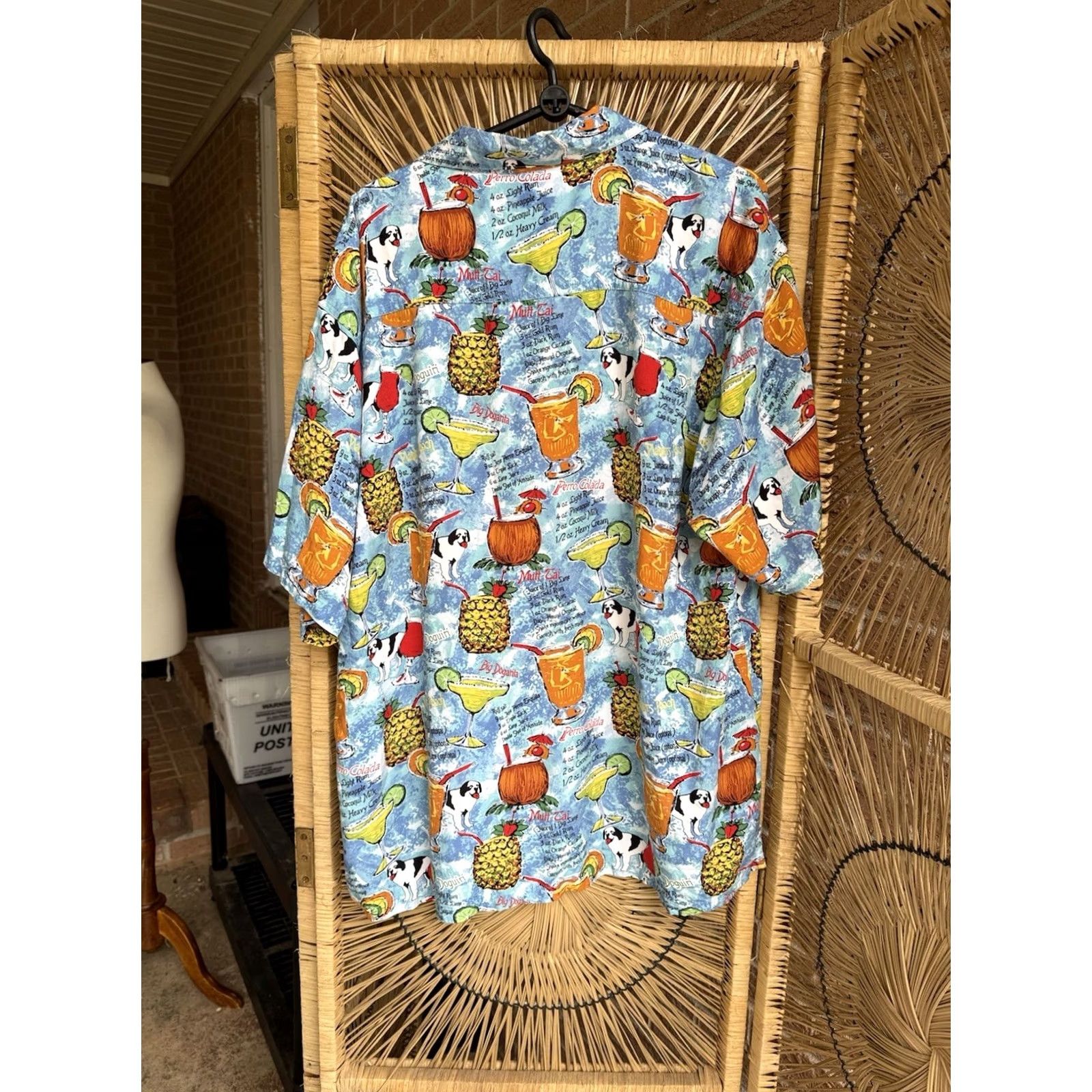 Big Dogs Big Dogs Cocktail Recipe Button-Down Shirt L Multicolor Men Short Sleeve Animal Print Mens Size US L / EU 52-54 / 3 - 5 Thumbnail
