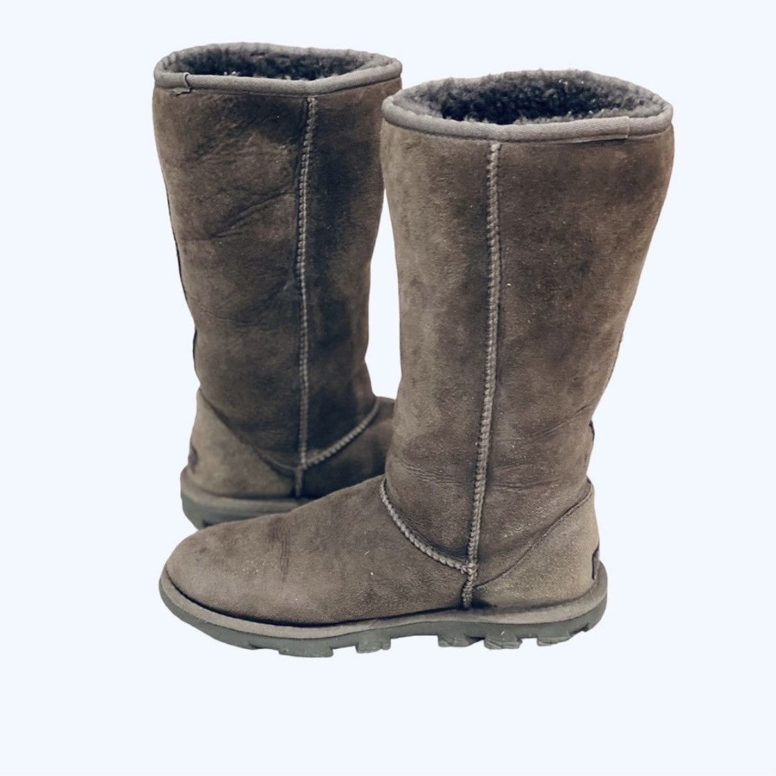 Ugg UGG Tall Classic Boots Grey Gray Fur Lined Thick Sole 7 Size US 7 / IT 37 - 2 Thumbnail