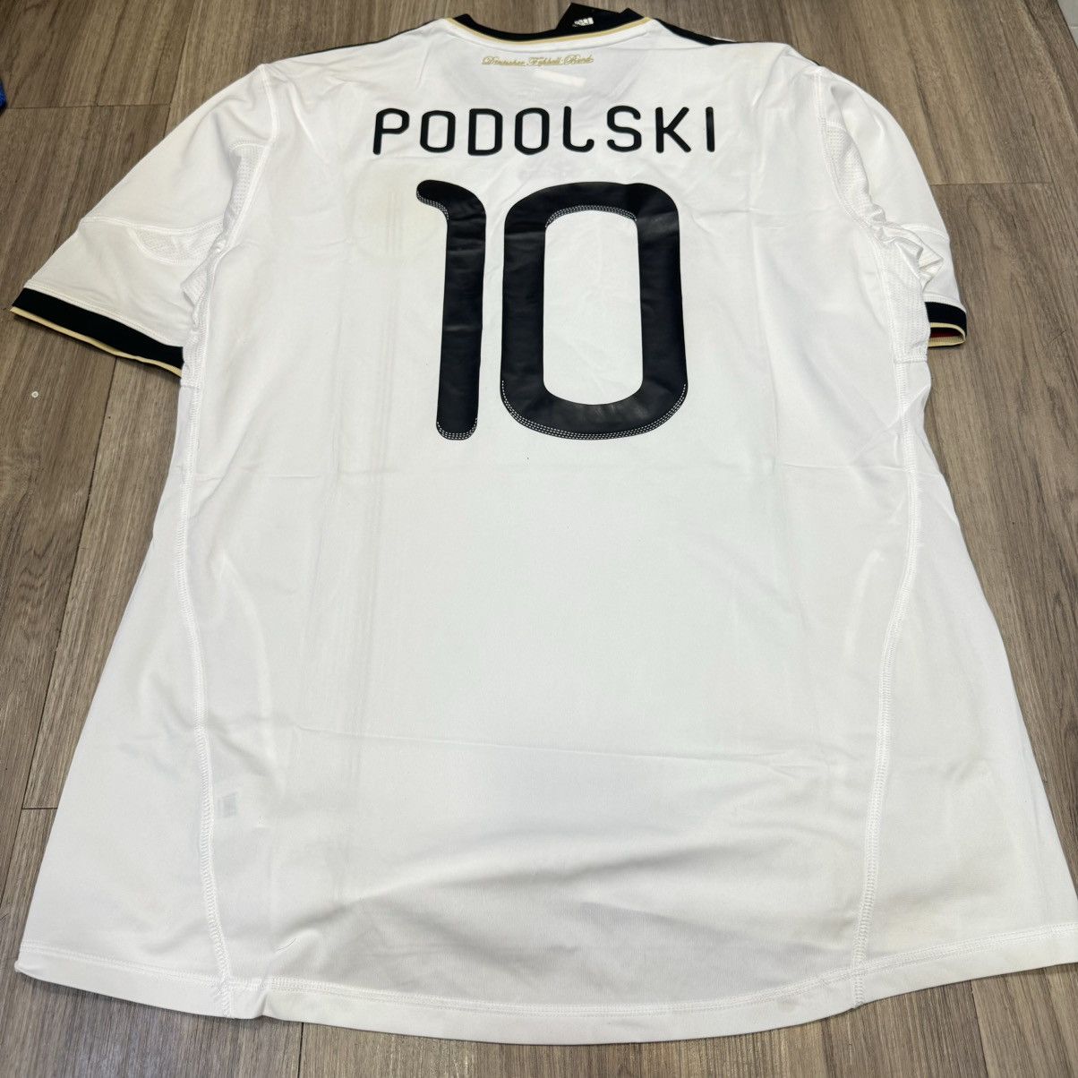 Adidas Germany world cup 2010 home shirt #10 Podolski (bnwt) Size US XL / EU 56 / 4 - 2 Thumbnail