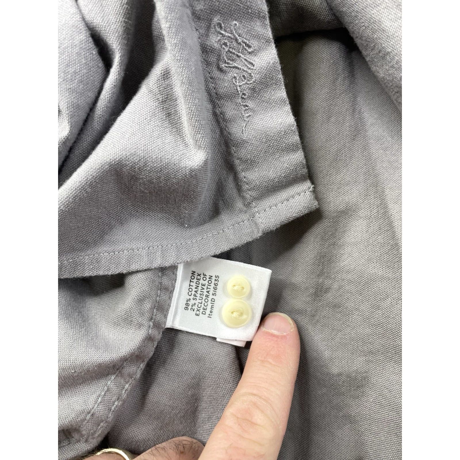 Vintage VINTAGE L.L. Bean Button-Down Shirt Men XXL Gray Cotton Spandex Denim Lightweight Slim Fit Long Sleeve Dollar? Size US XXL / EU 58 / 5 - 7 Thumbnail