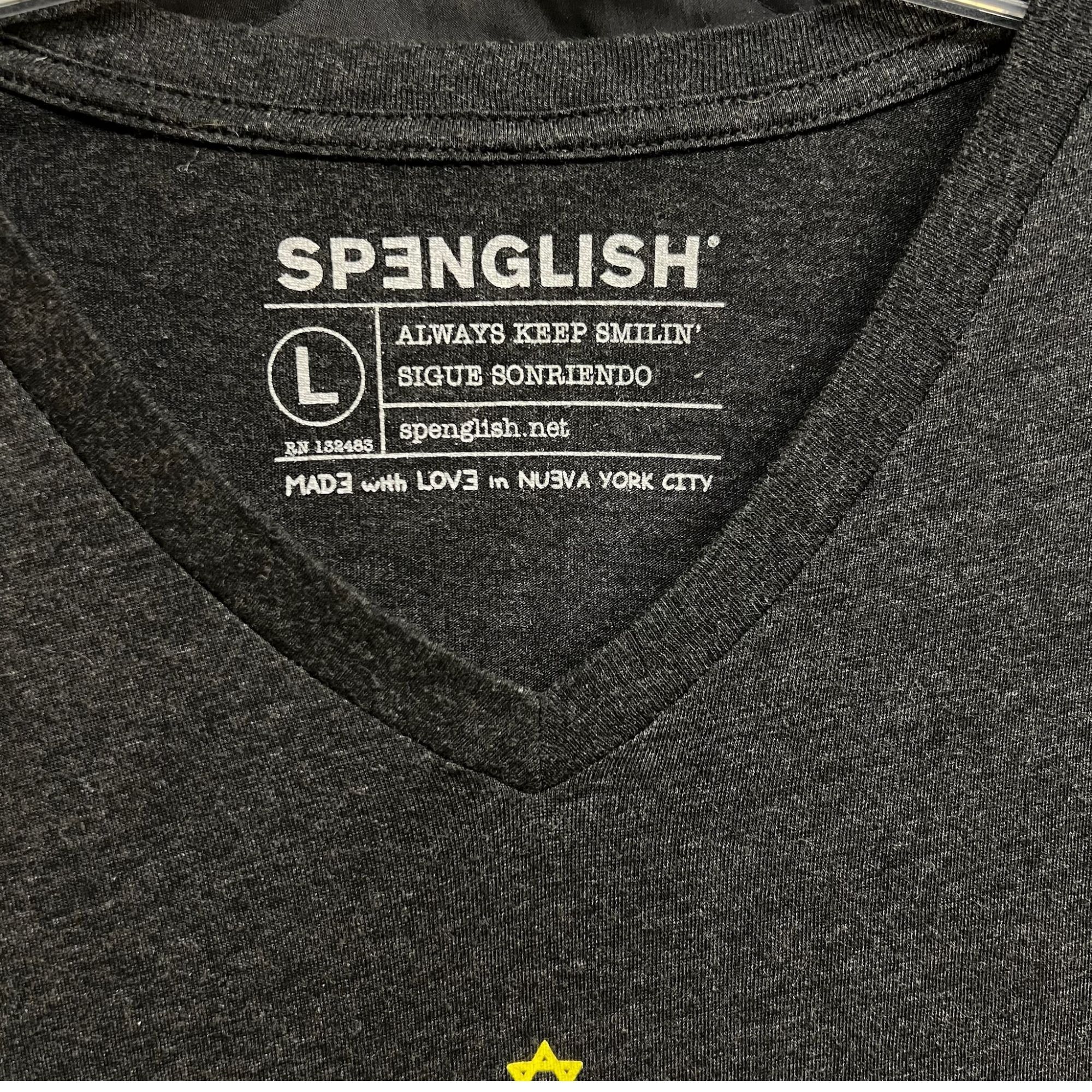Other SPENGLISH "Keep Cool And Mazal Tov" Graphic V-Neck T-Shirt C Size US L / EU 52-54 / 3 - 5 Thumbnail