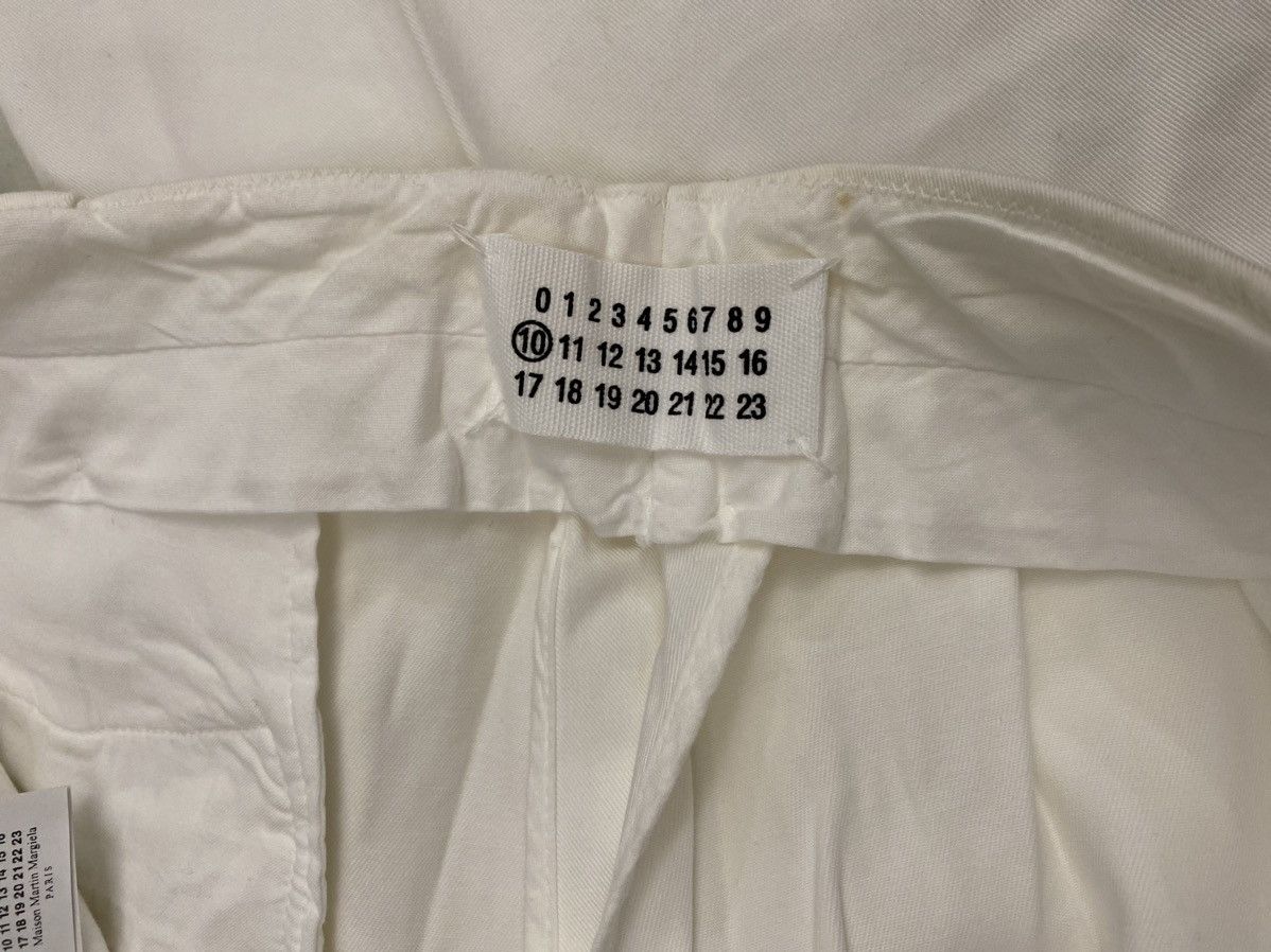 Maison Margiela Maison Margiela 🇮🇹 White Triple Pleated Seam Trouser 52 NEW Size US 36 / EU 52 - 14 Thumbnail