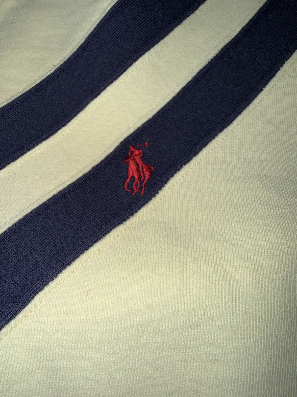 Polo Ralph Lauren Vintage Polo Ralph Lauren V Neck Stripe Sweatshirt XL Size US XL / EU 56 / 4 - 3 Thumbnail