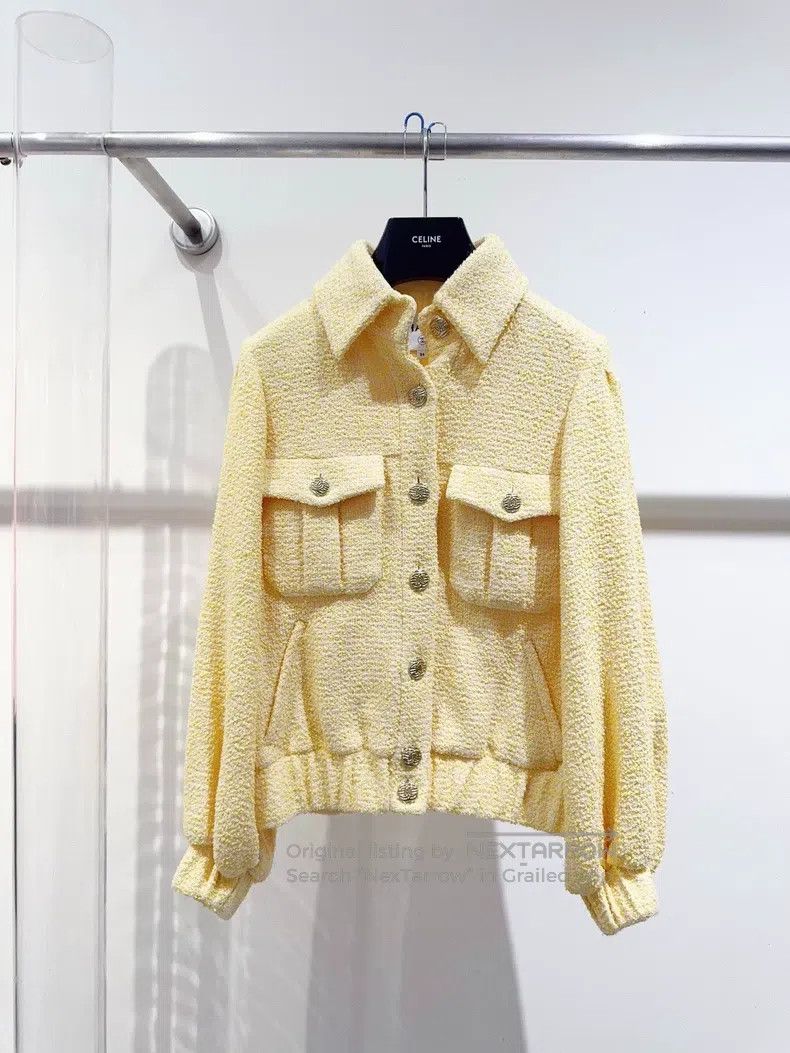 Chanel Chanel 21P chick yellow tweed coat Size XXS / US 00 / IT 34 - 1 Thumbnail