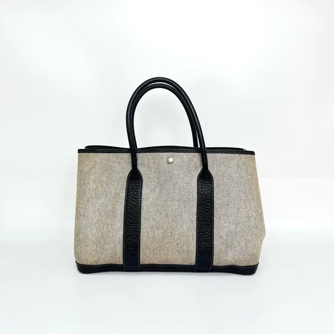 Hermes Hermes Garden Party 36 grey canvas Garden Party shoulder bag silver hardware Size ONE SIZE - 1 Thumbnail