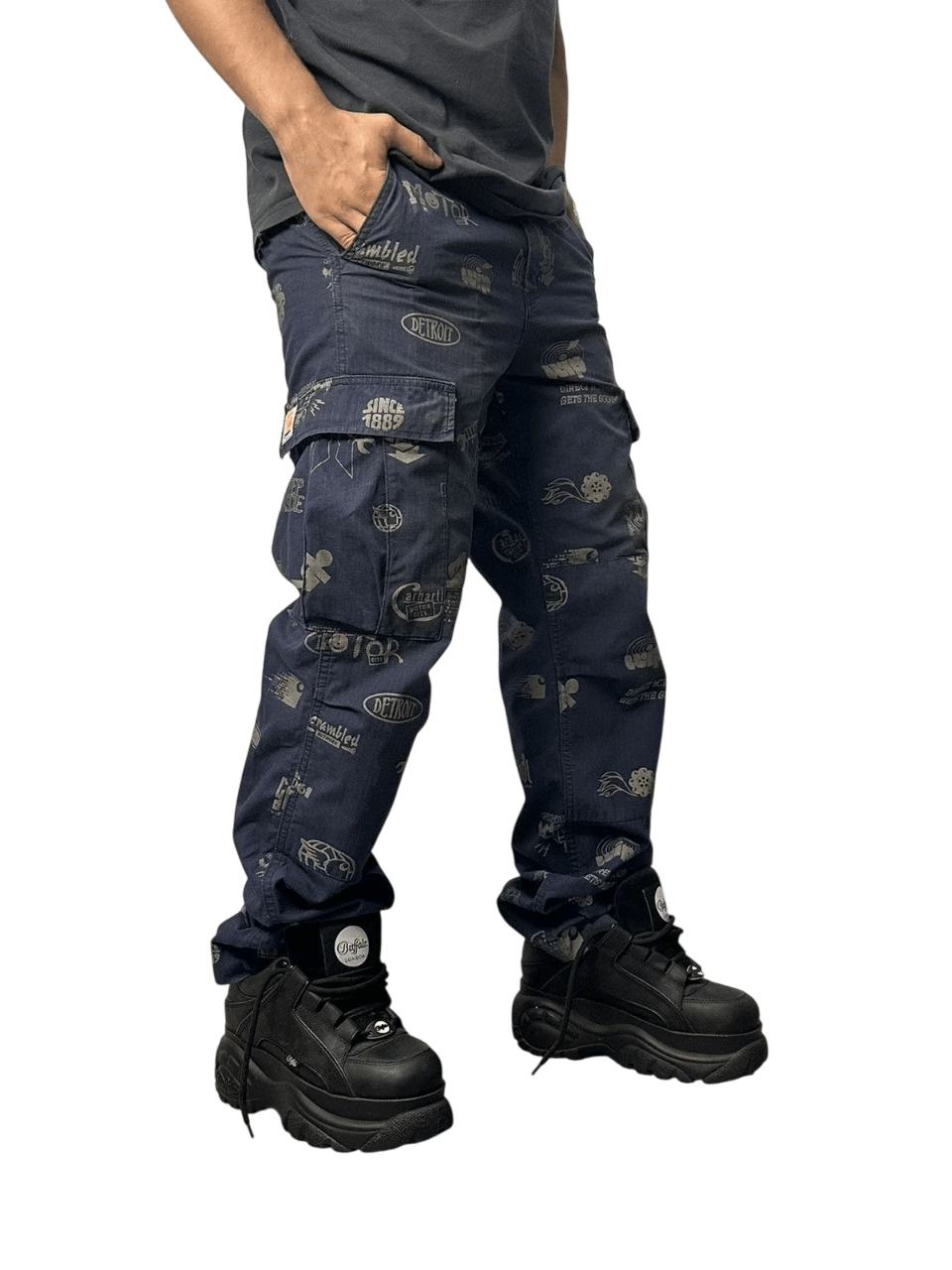 Carhartt Wip 👉 Vintage Baggy Cargo Pants Carhartt WIP Bontage Y2K Size US 32 / EU 48 - 11 Thumbnail